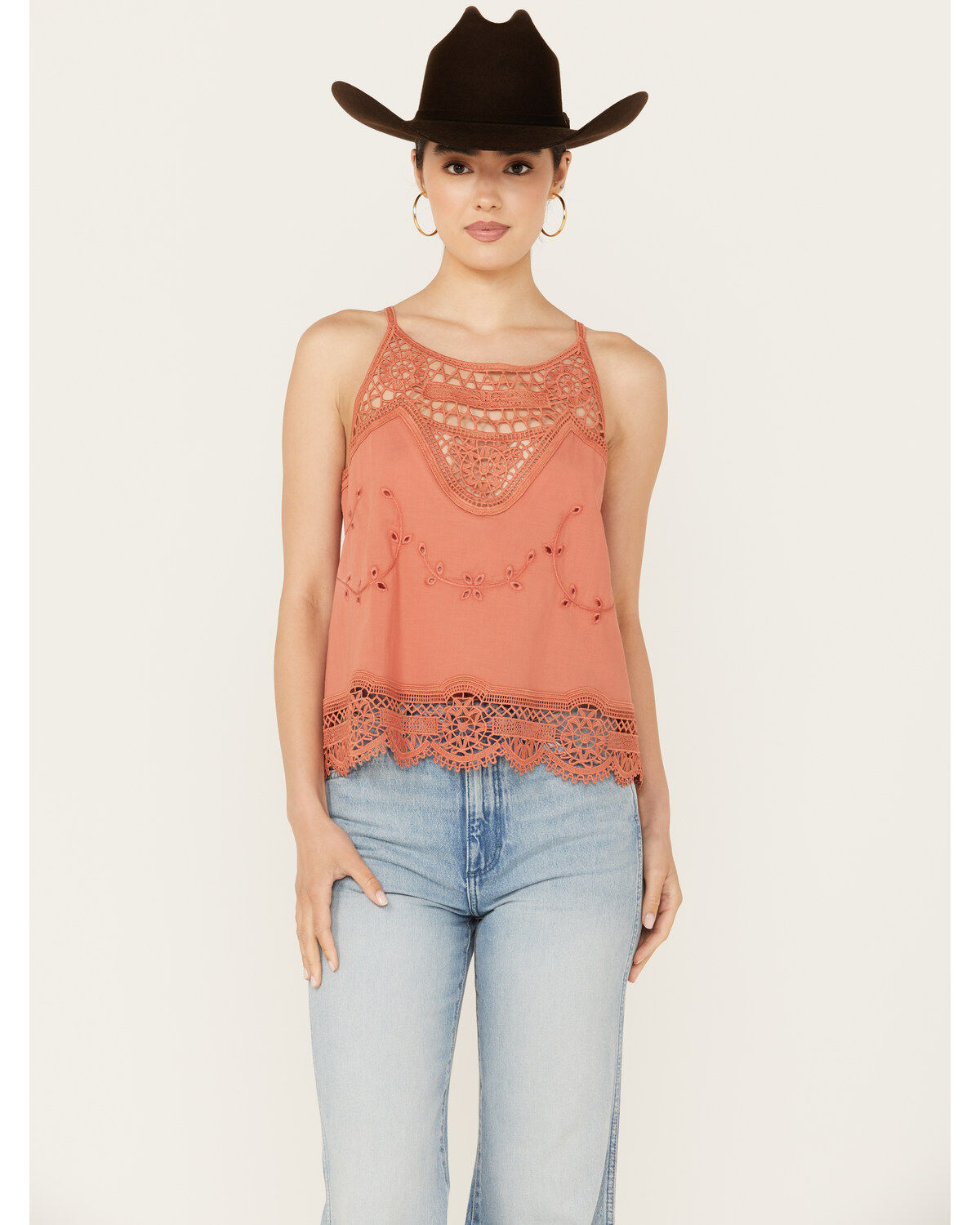 Beyond The Radar Women's Crochet Trim Tank