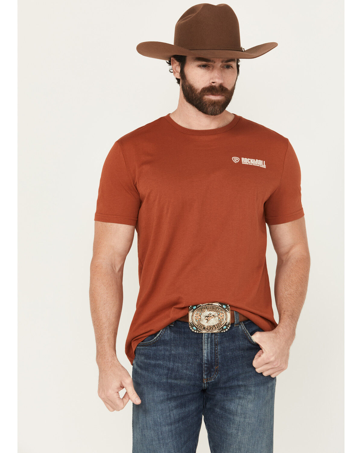 Rock & Roll Denim Men's Boot Barn Exclusive Longhorn Skull Short Sleeve Graphic T-Shirt