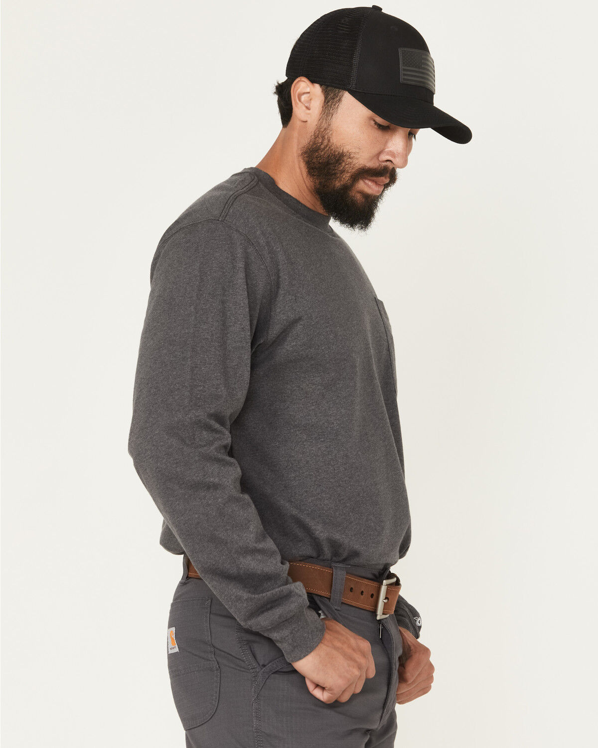 Carhartt Men's FR Loose Fit Long Sleeve Lightweight Electric T-Shirt