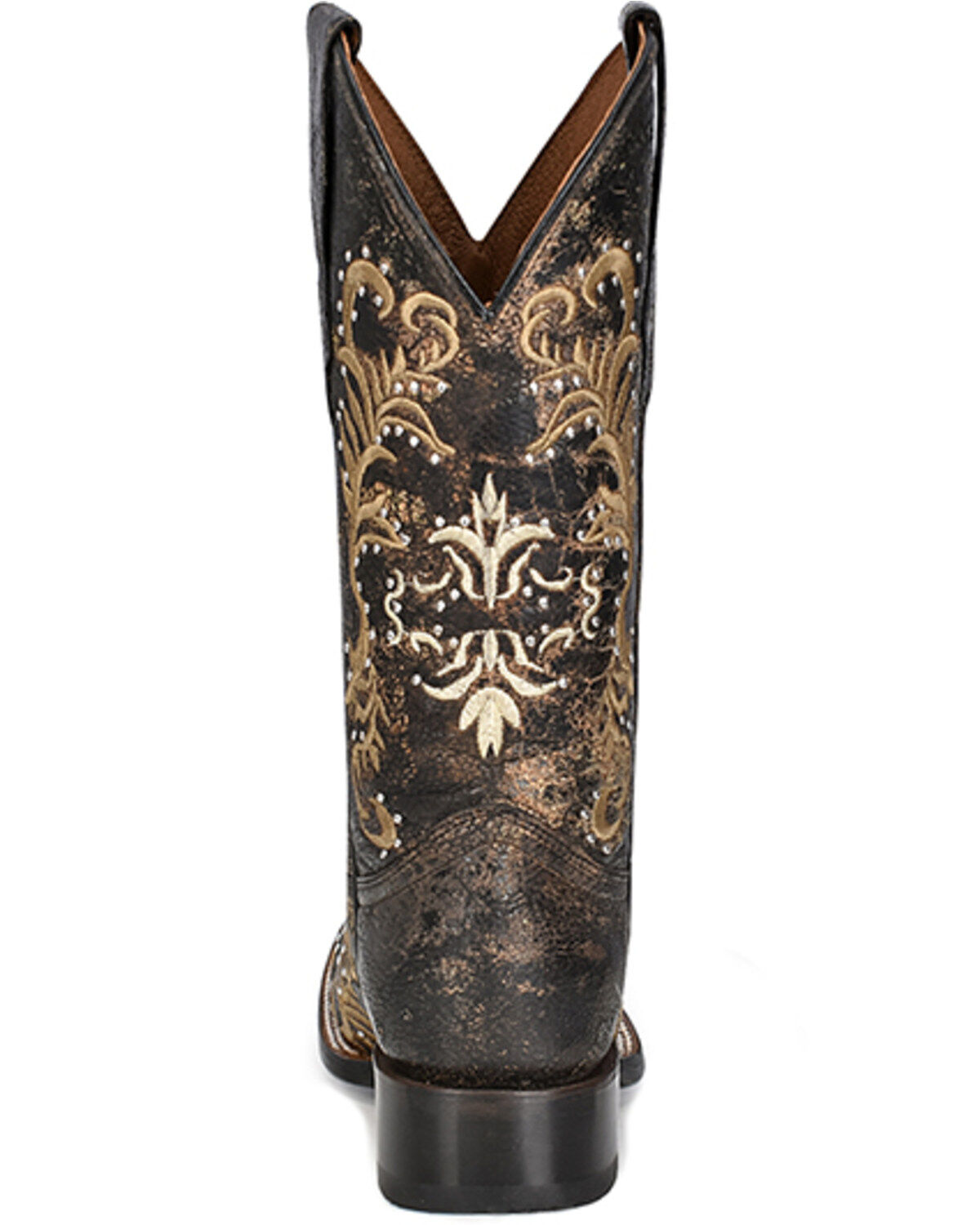 Circle G Women's Embroidered & Studded Distressed Tall Western Boots - Square Toe