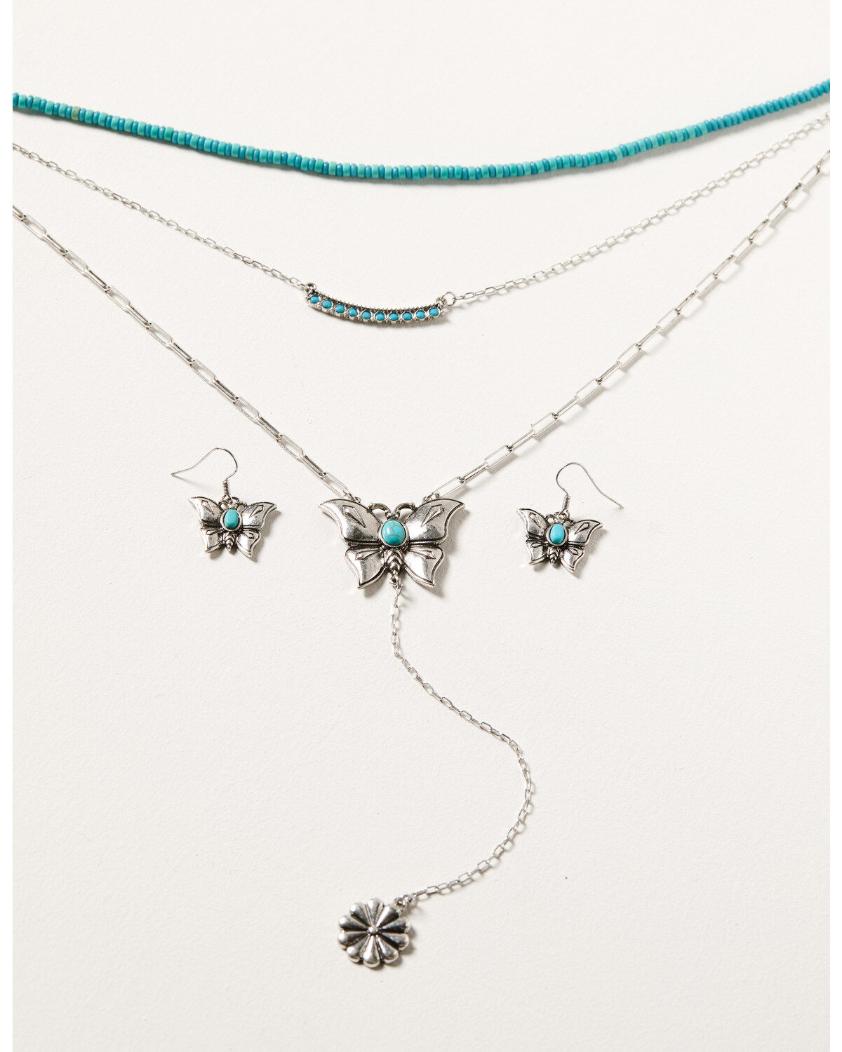 Shyanne Women's Wildflower Bloom Butterfly Concho Jewelry Set - 2 Piece