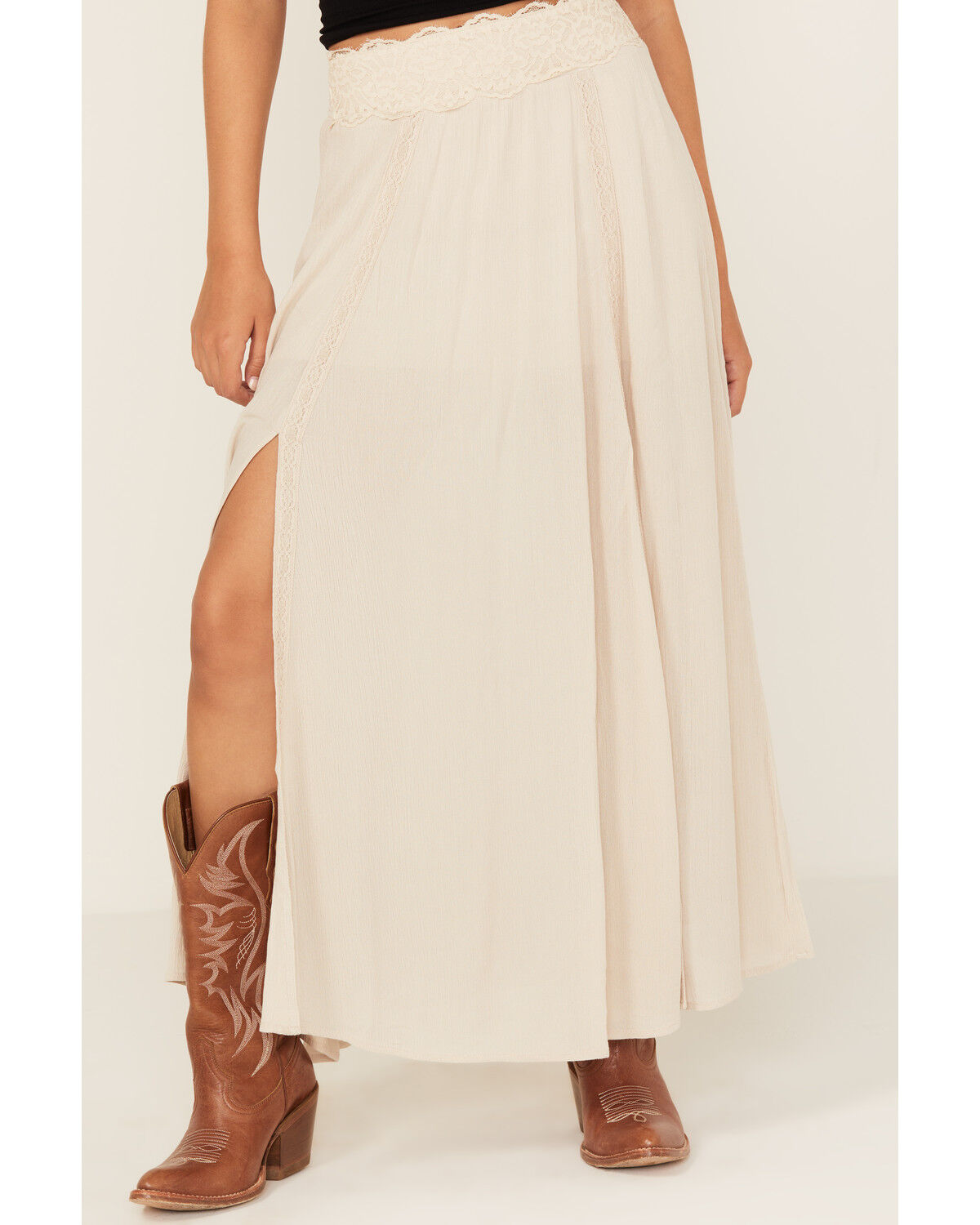 Shyanne Women's Lace Inset Maxi Skirt