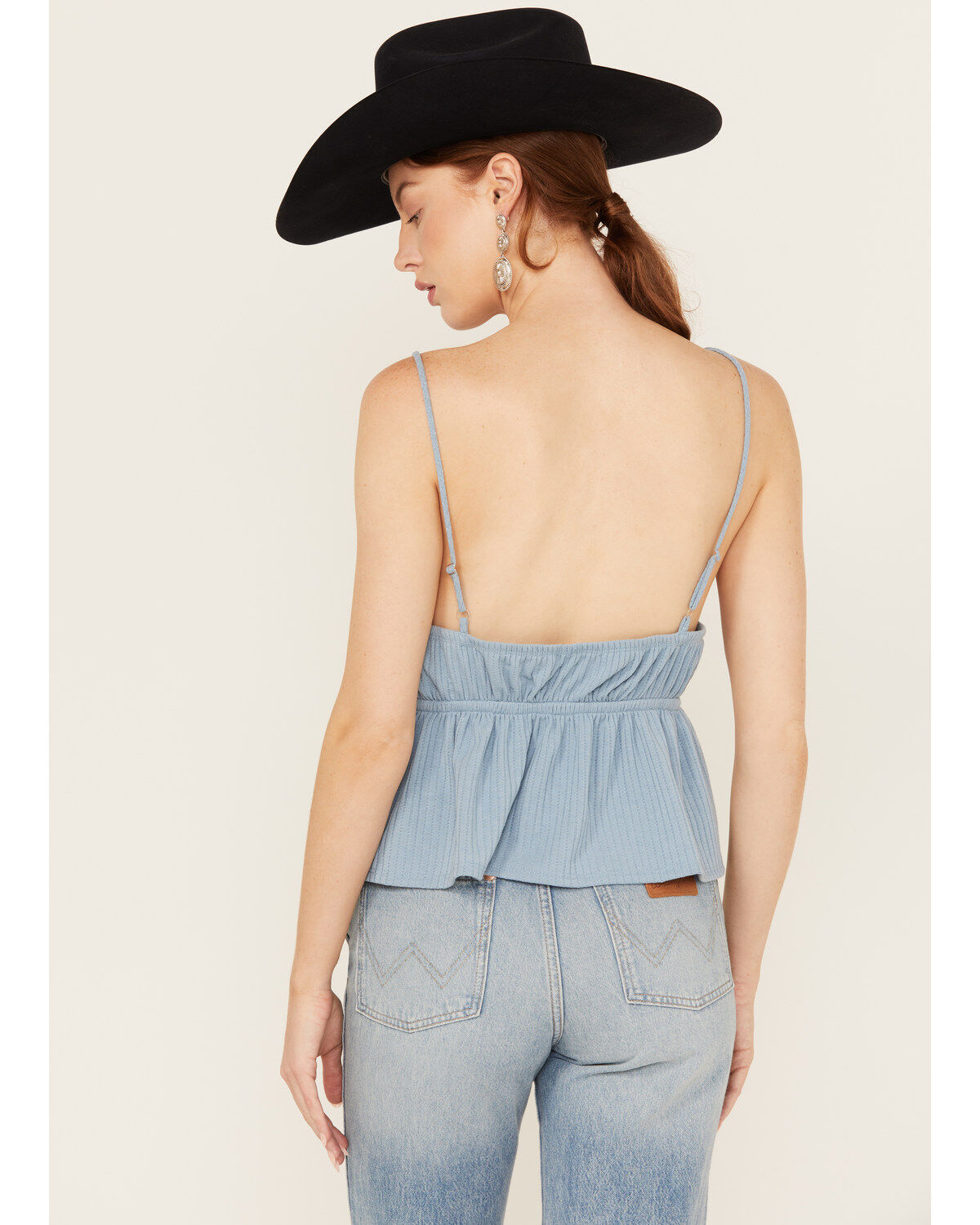 Wild Moss Women's Lace Trim Sleeveless Top