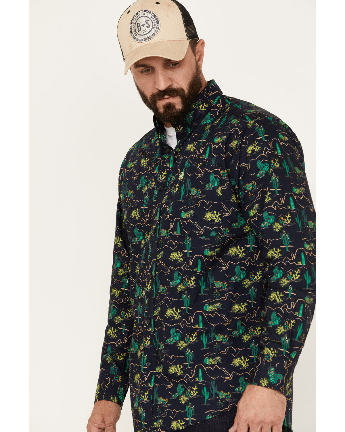 Ariat Men's Beckett All-Over Desert Print Button-Down Western Shirt