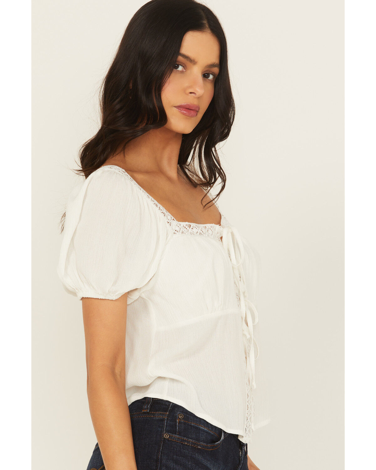 A.T.A.P Women's Tie Front Shirt