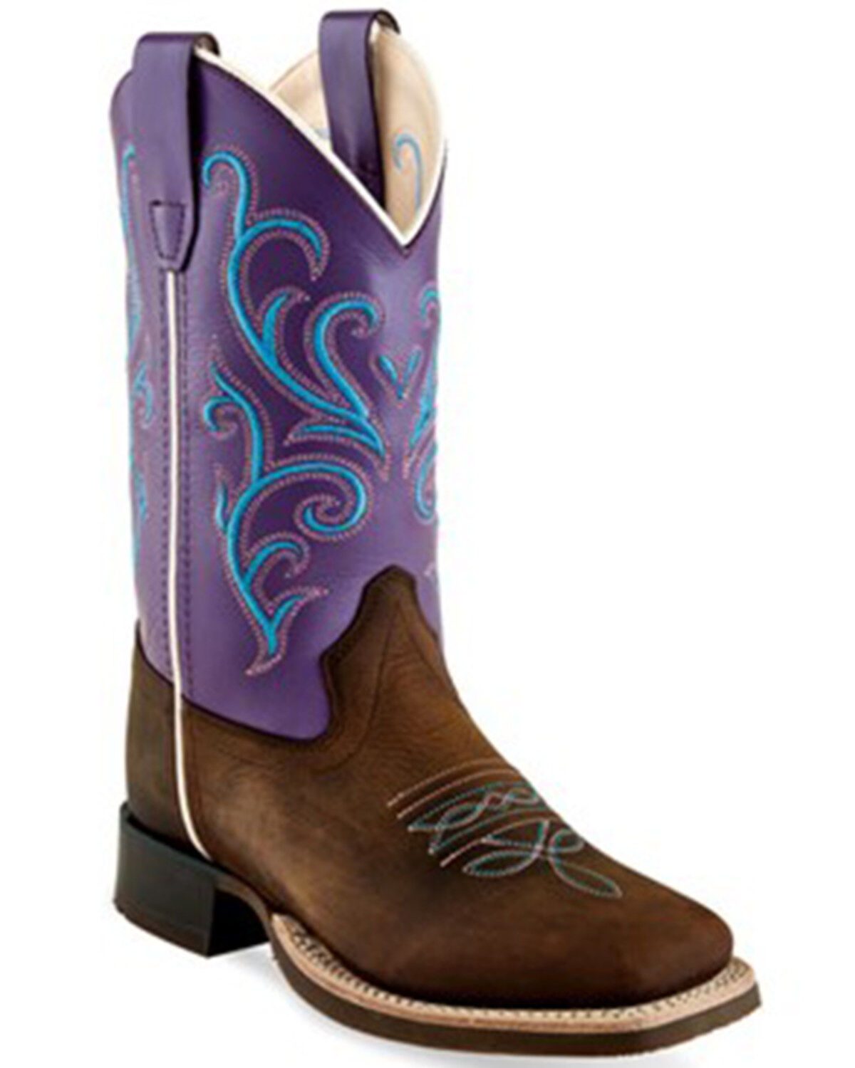 Old West Girls' Western Boots - Broad Square Toe