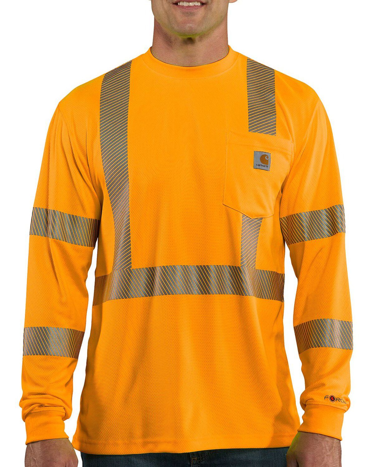 Carhartt Force Men's High-Visibilty Class 3 Long Sleeve Work T-Shirt