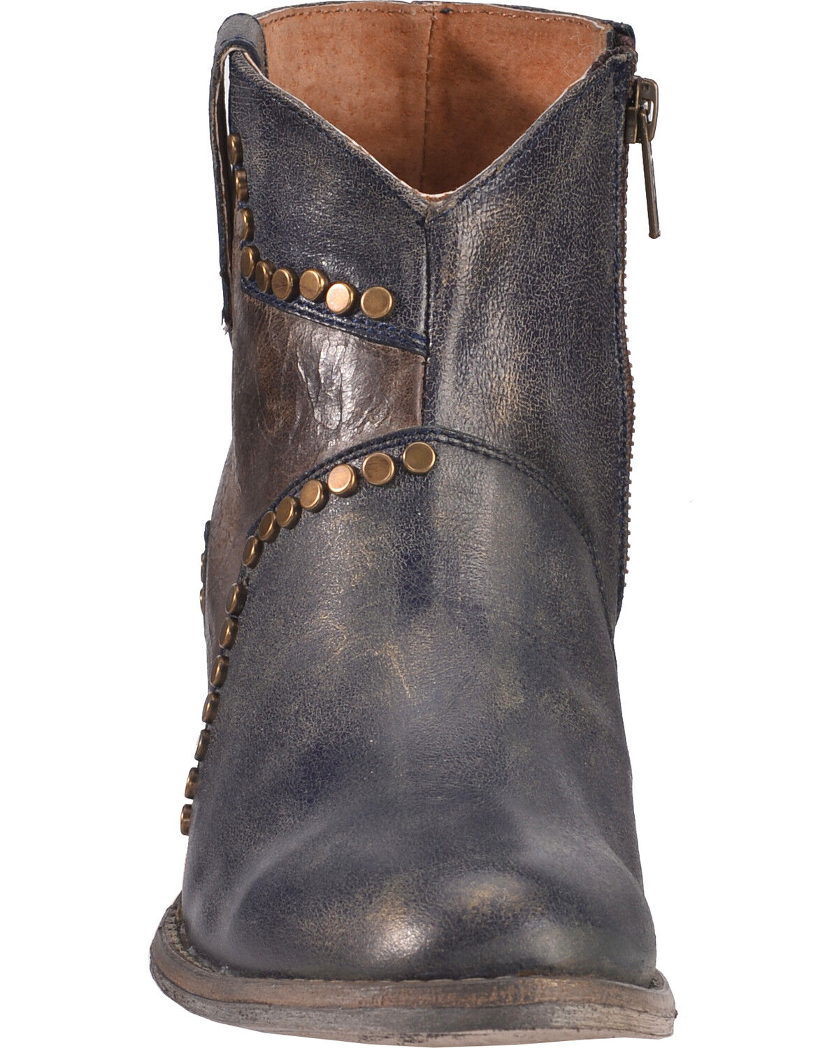 Circle G Women's Studded Star Inlay Booties - Round Toe