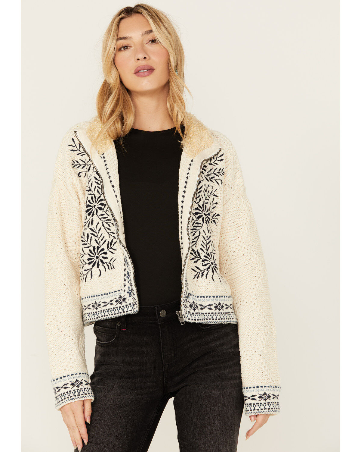 Free People Women's Floral Print True Cardigan