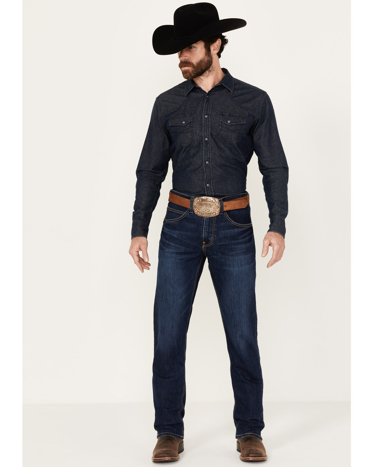 Justin Men's 1879 Medium Wash Slim Stretch Denim Jeans