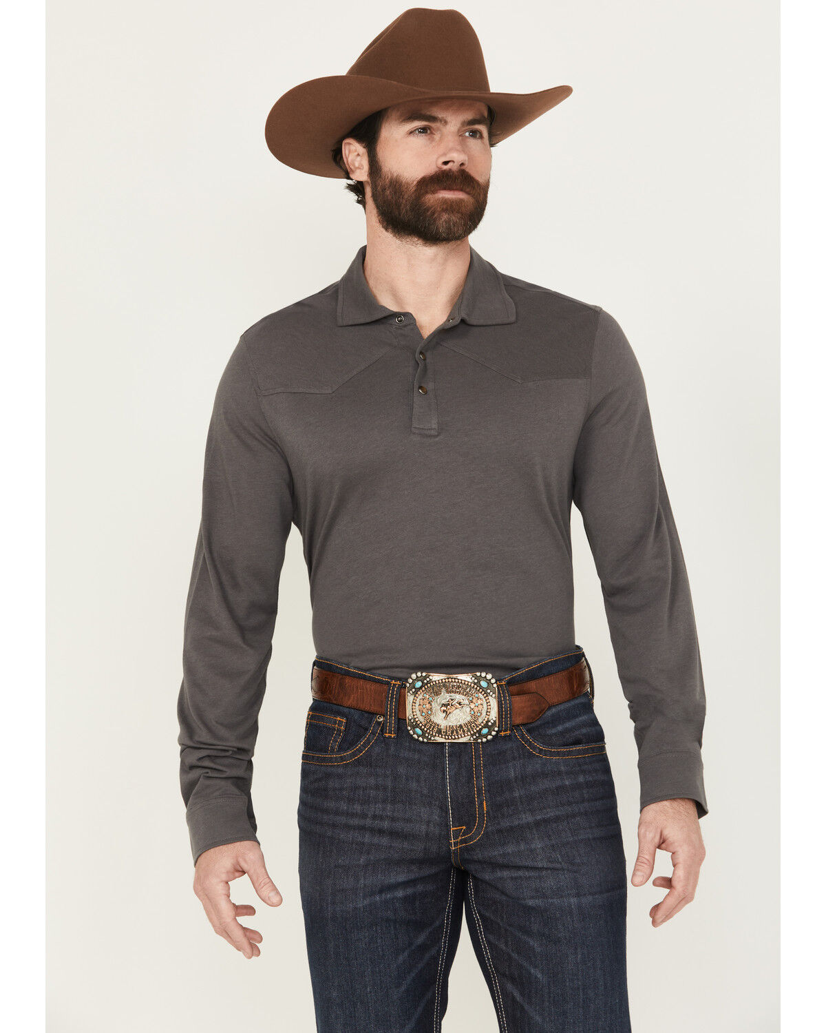 Cody James Black 1978® Men's Drifter Solid Long Sleeve Polo