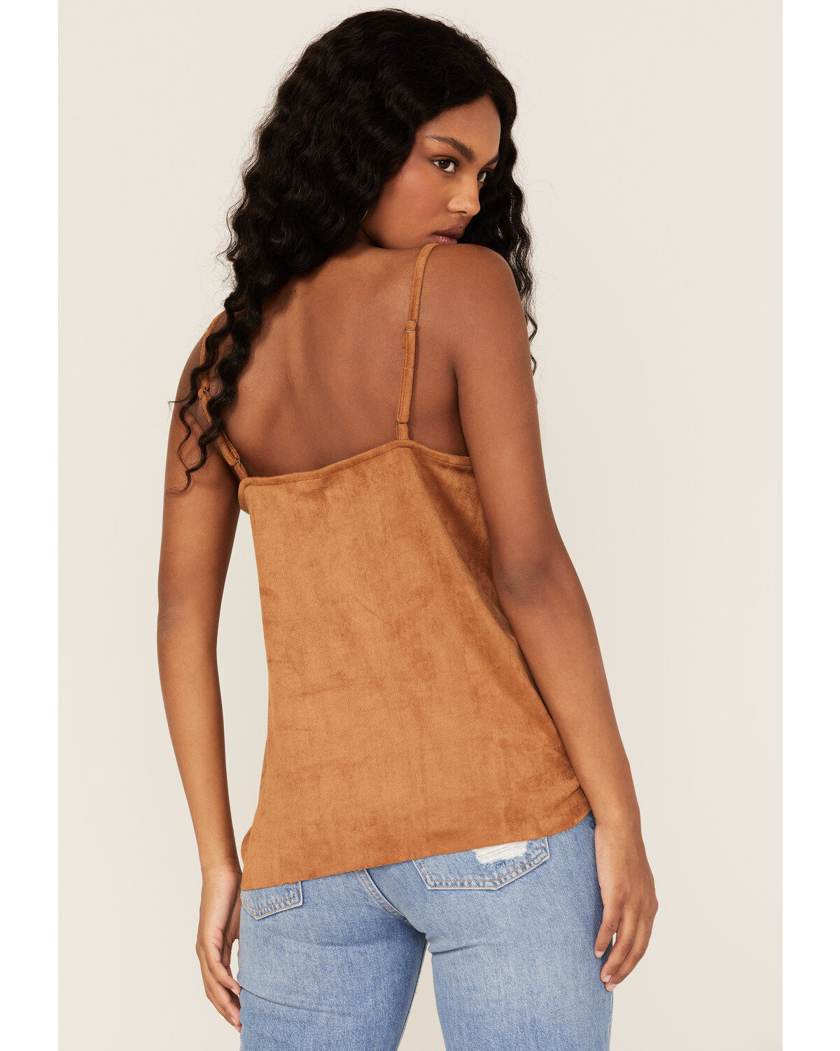 Vocal Women's Studded Faux Suede Cami Top