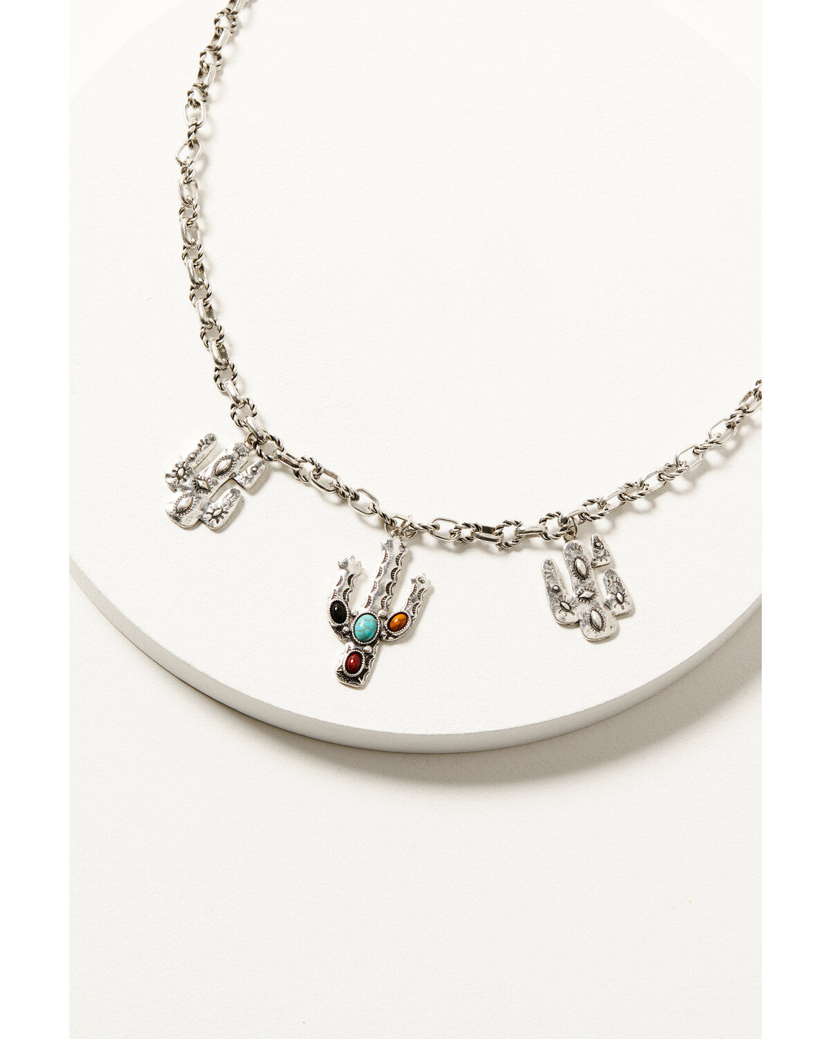 Shyanne Women's Silver Dakota Cacti Necklace