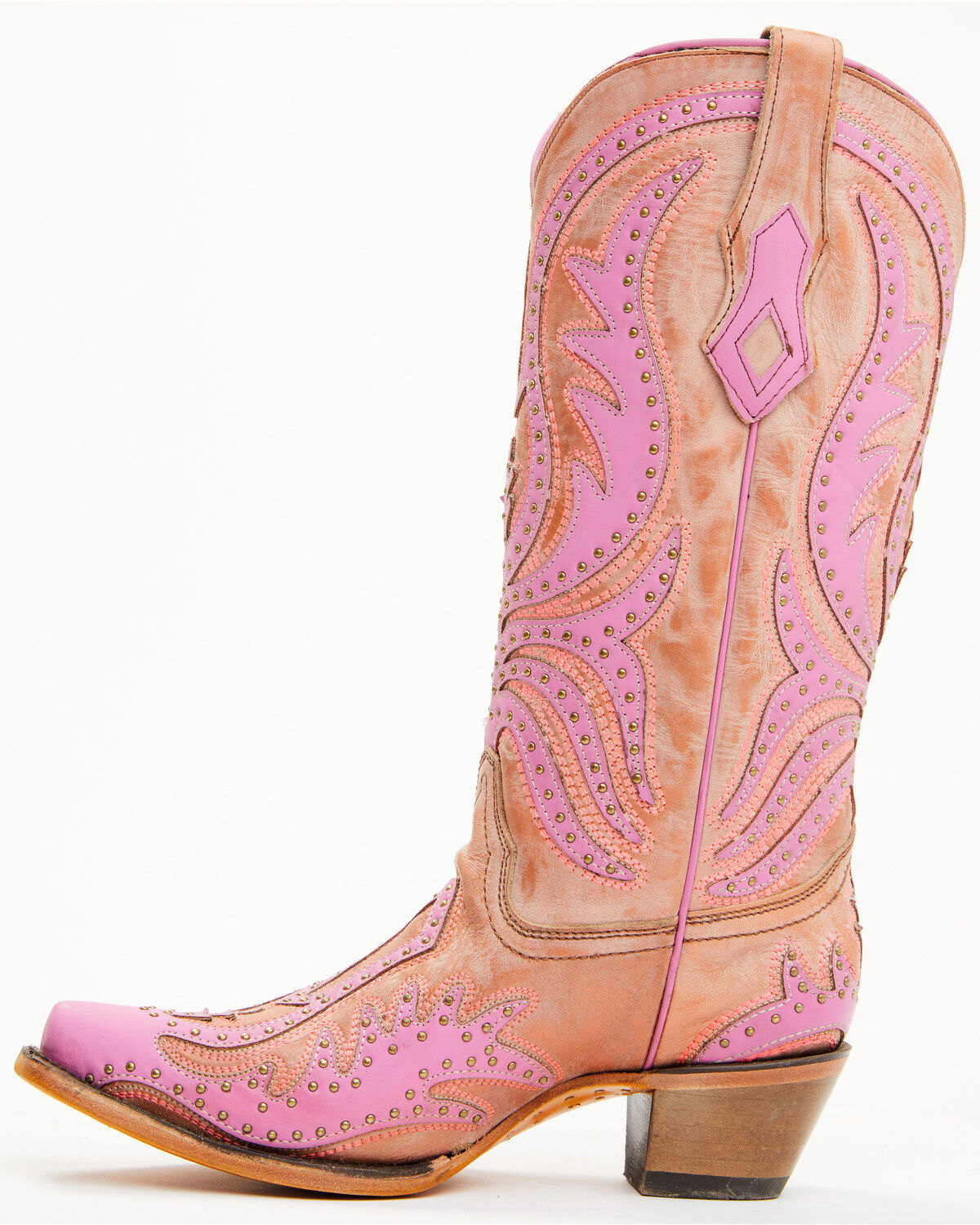 Corral Women's Studded Neon Blacklight Western Boots - Snip Toe