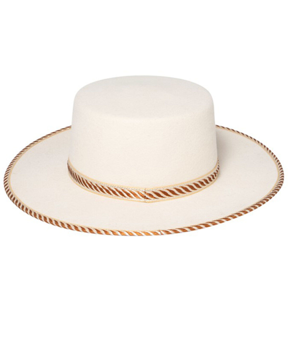 San Diego Hat Company Women's Snowfall Felt Boater Hat