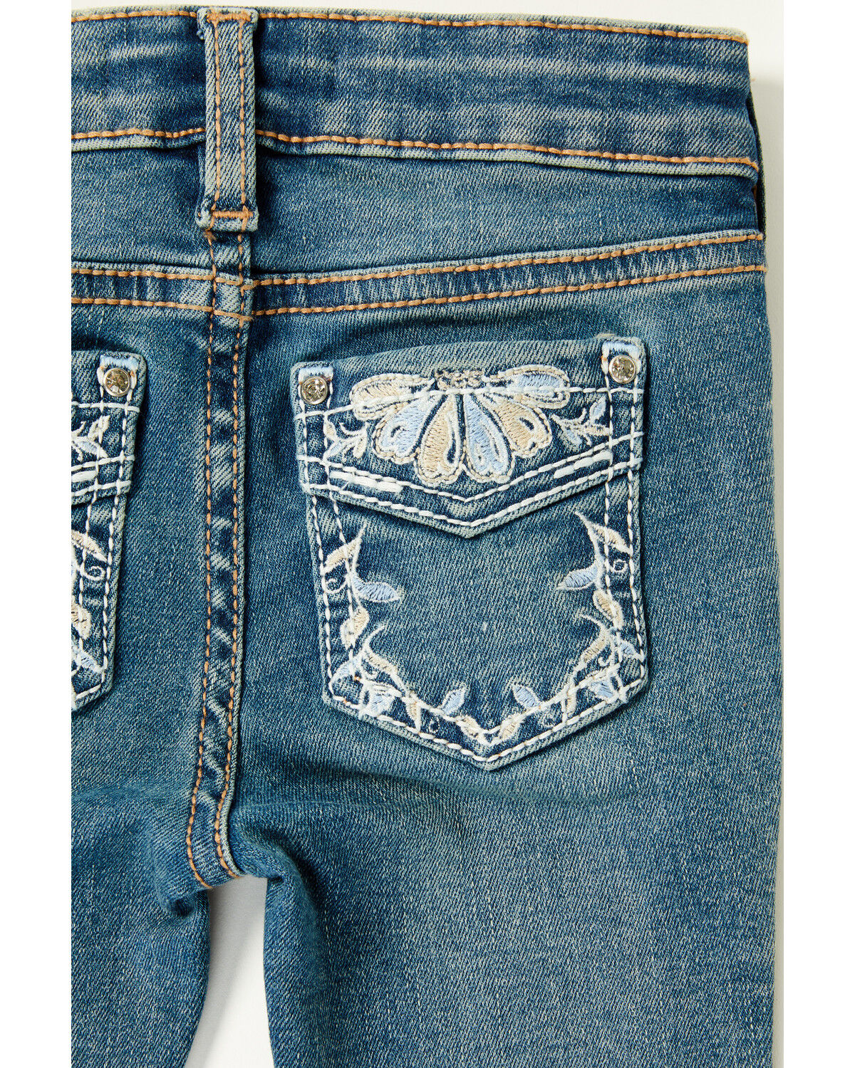 Shyanne Toddler Girls' Shayla Bootcut Embroidery Stretch Denim Jeans