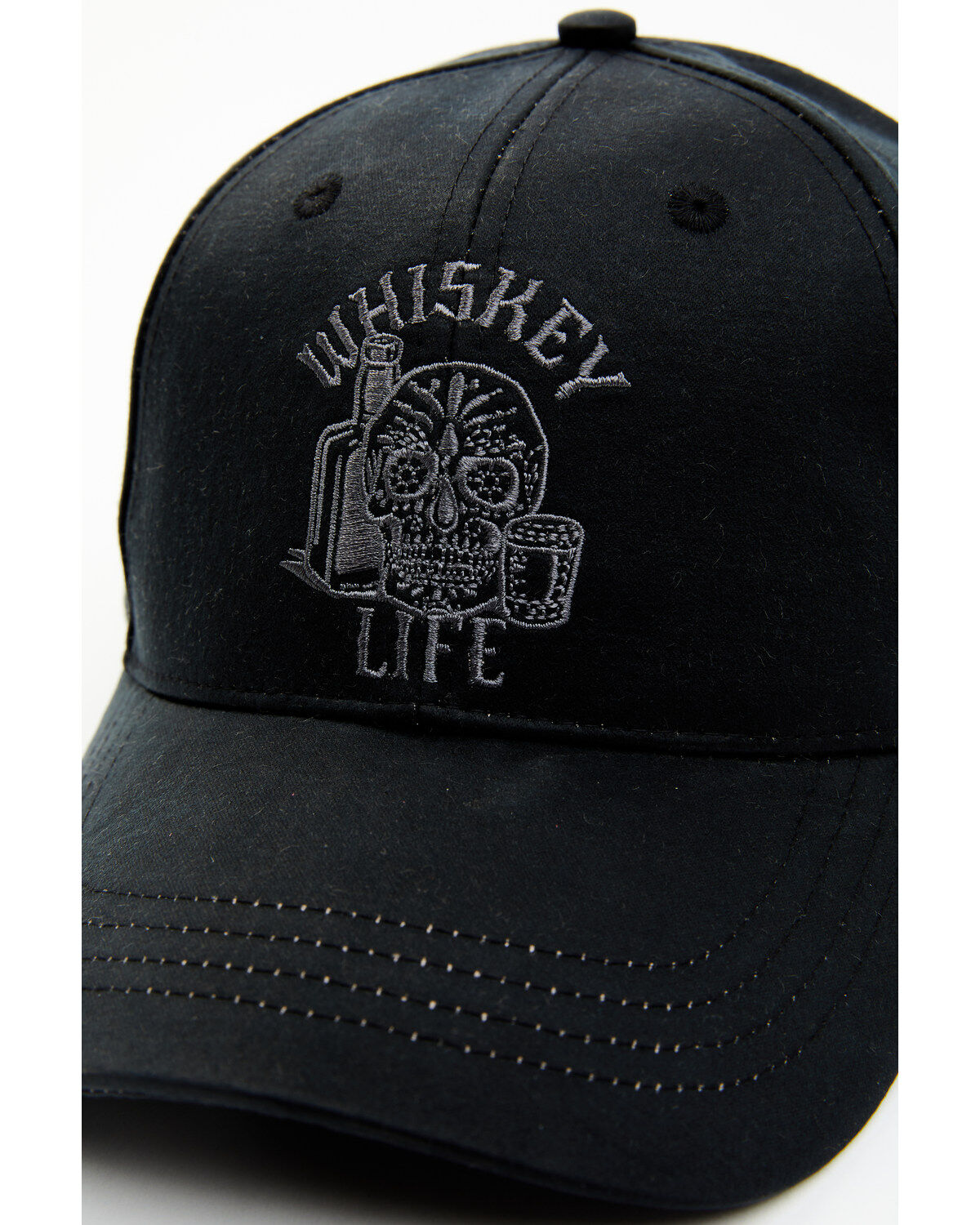 Moonshine Spirit Men's Black Whiskey Life Ball Cap