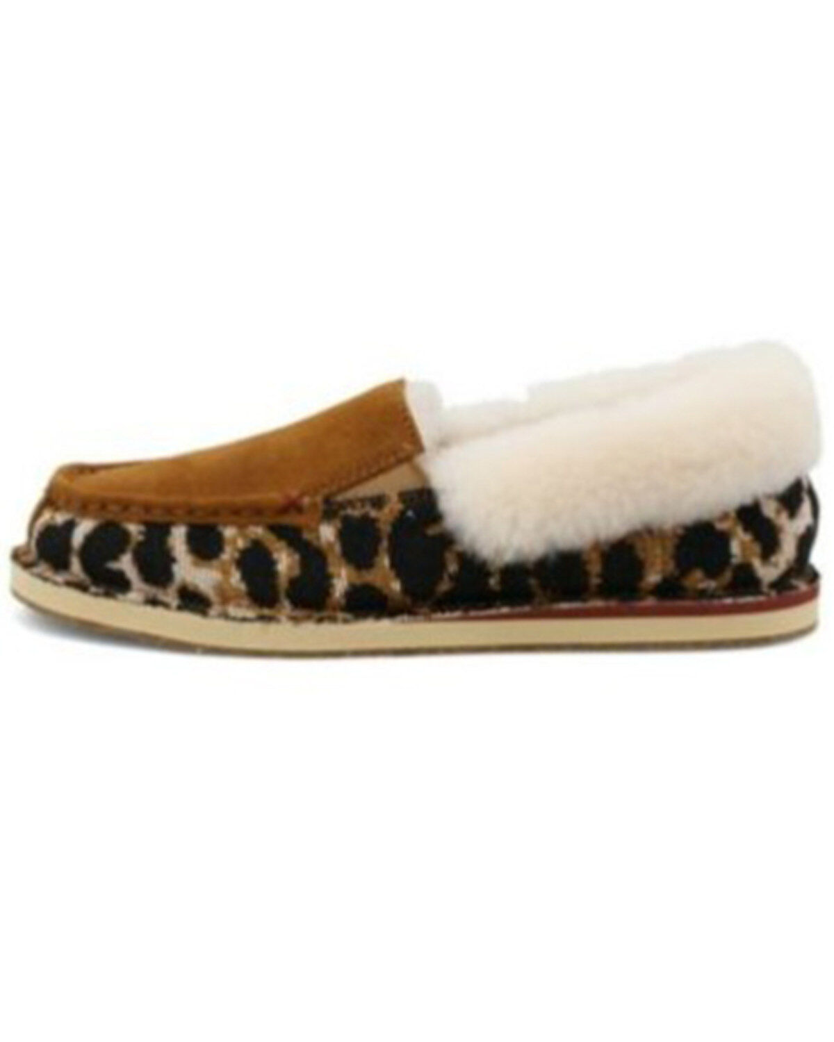 Twisted X Women's Leopard Print Fur-Lined Shoes - Moc Toe