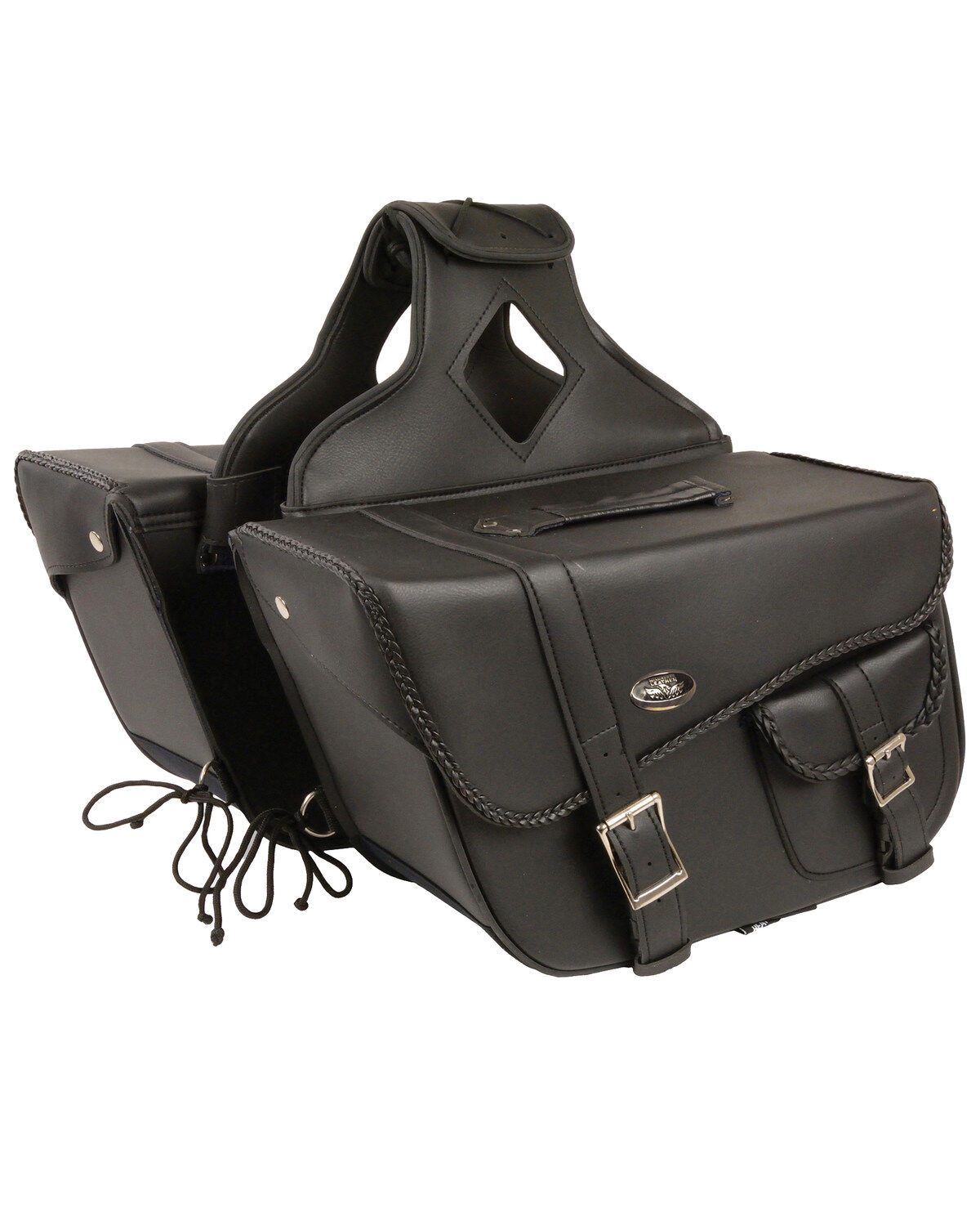 Milwaukee Leather Large Braided Throw Over Saddle Bag