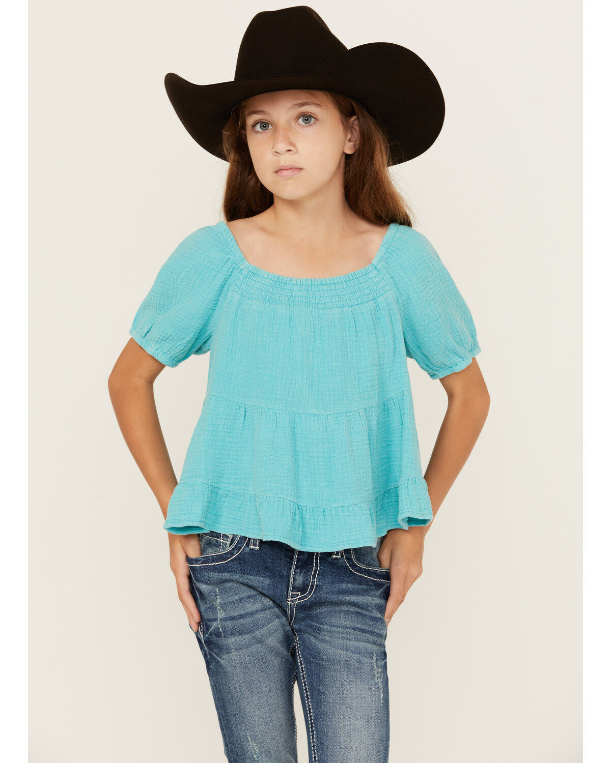 Hayden LA Girls' Puff Sleeve Top