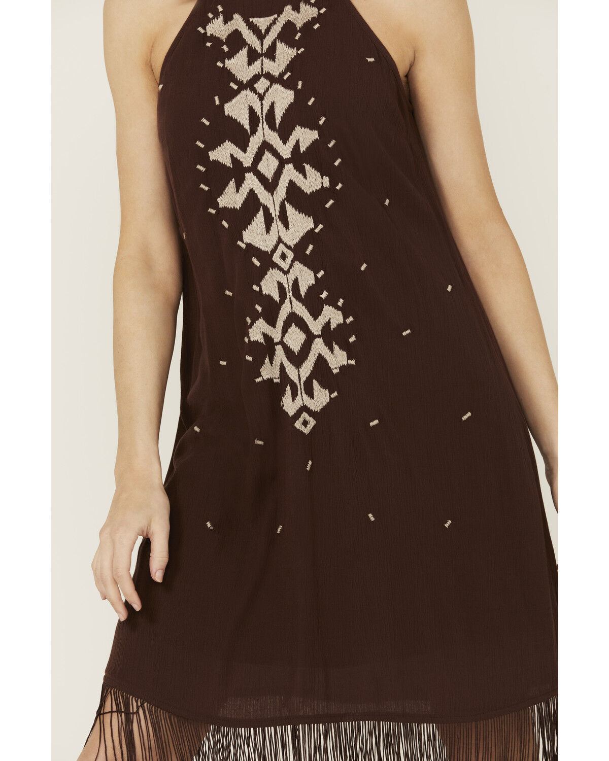 Shyanne Women's Embroidered Fringe Midi Dress