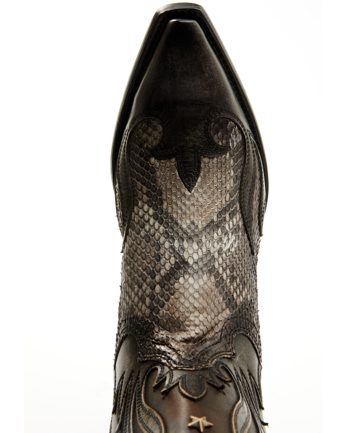 Corral Men's Exotic Python Overlay Short Western Boots - Snip Toe