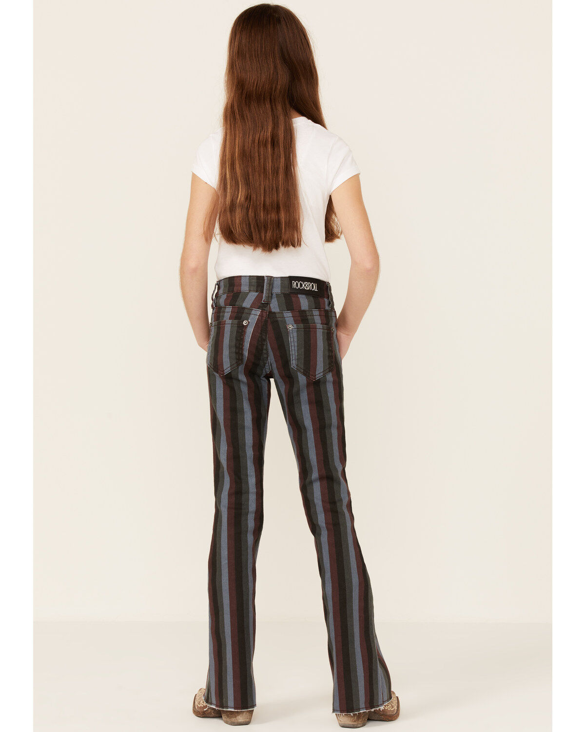 Rock & Roll Denim Girls' Stripe Stretch Trouser Jeans