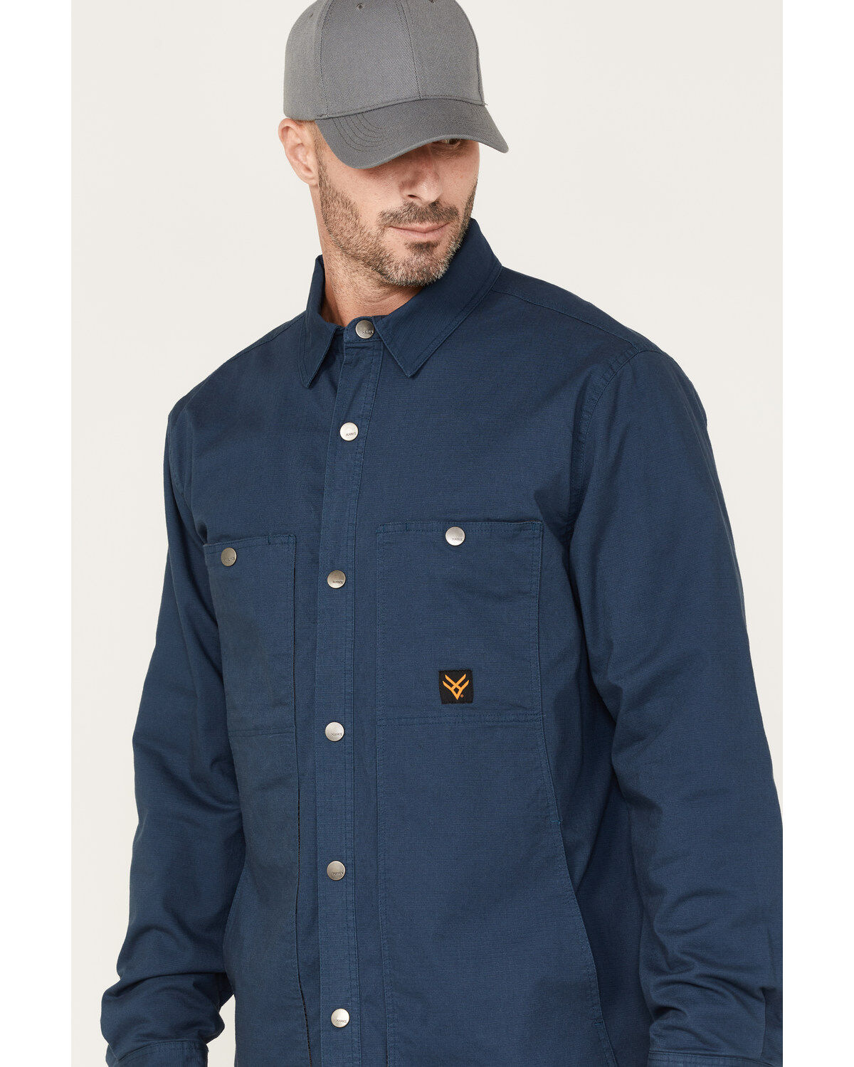 Hawx Men's Weathered Ripstop Snap Shirt Jacket - Big & Tall