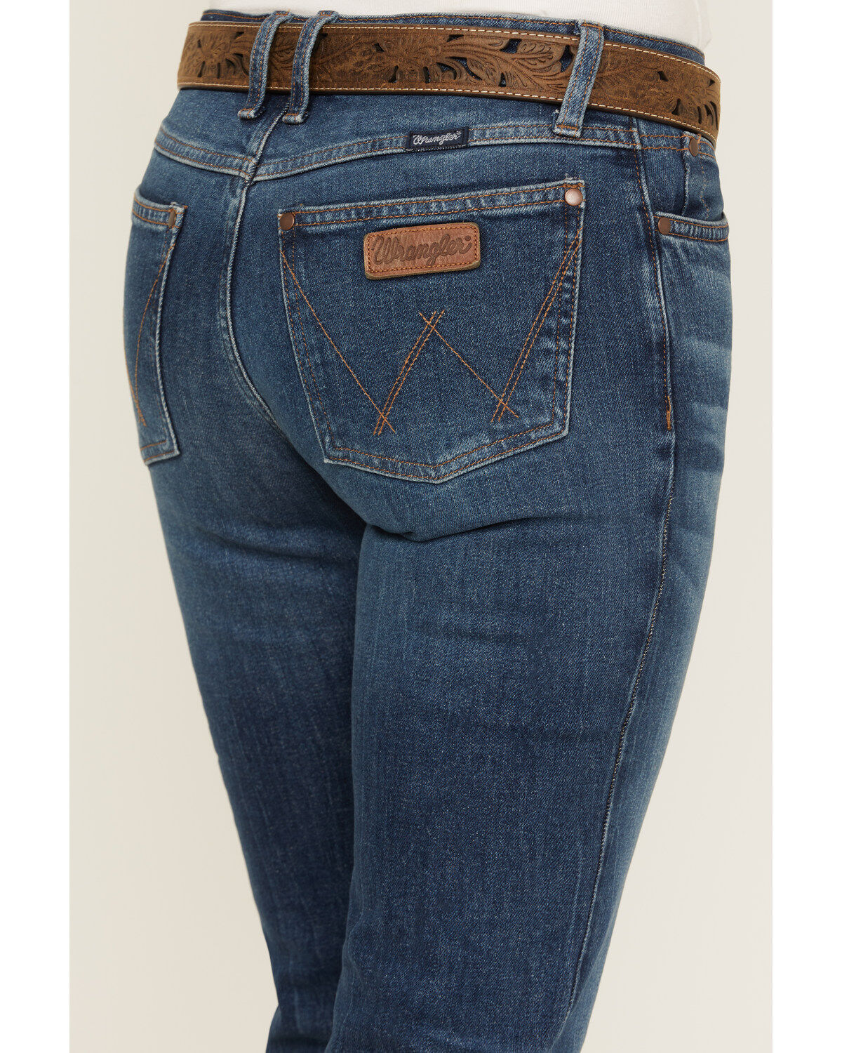 Wrangler Retro Women's Mae Dark Wash Mid Rise Bootcut Stretch Denim Jeans