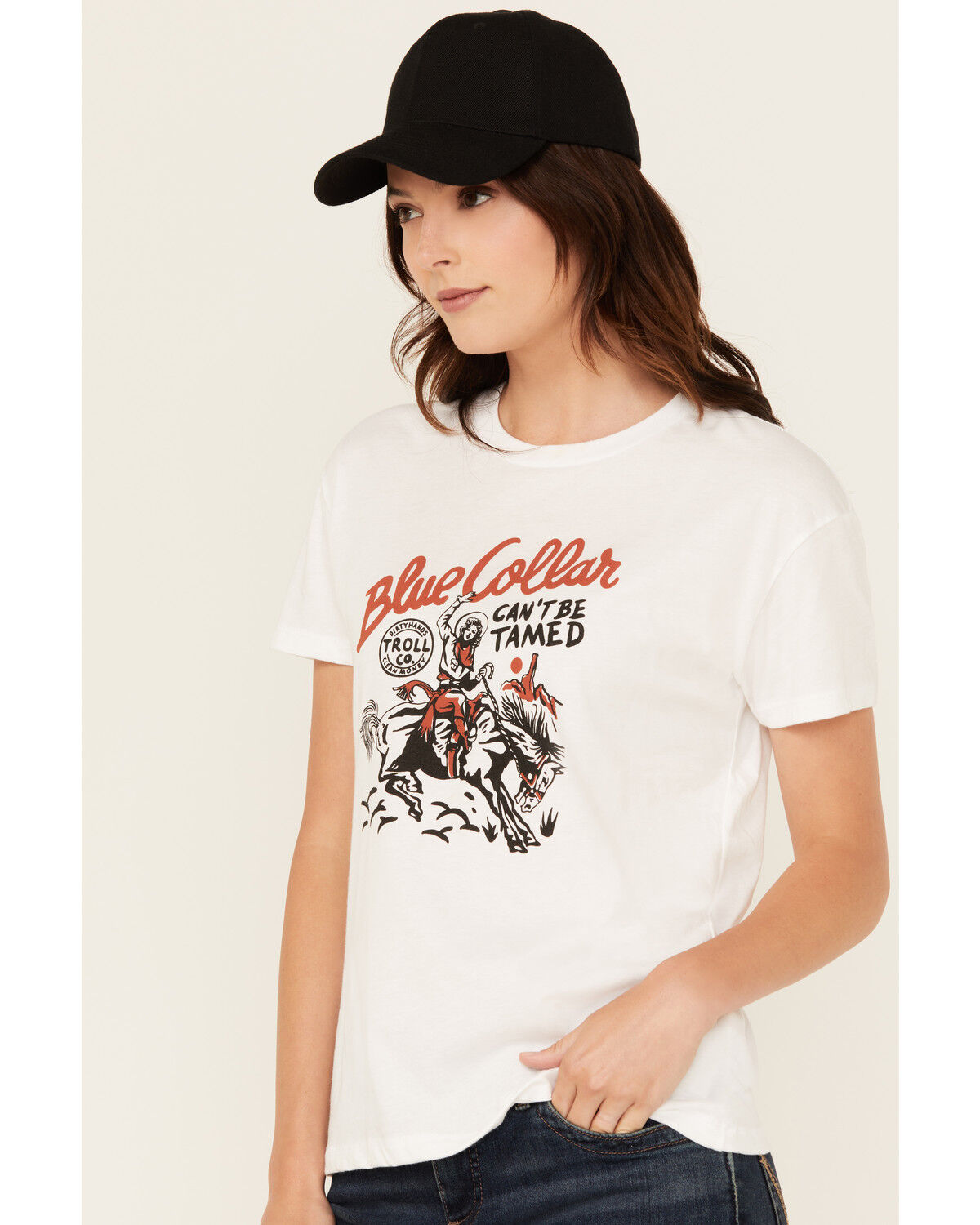 Troll Co Women's Can't Be Tamed Short Sleeve Graphic Tee