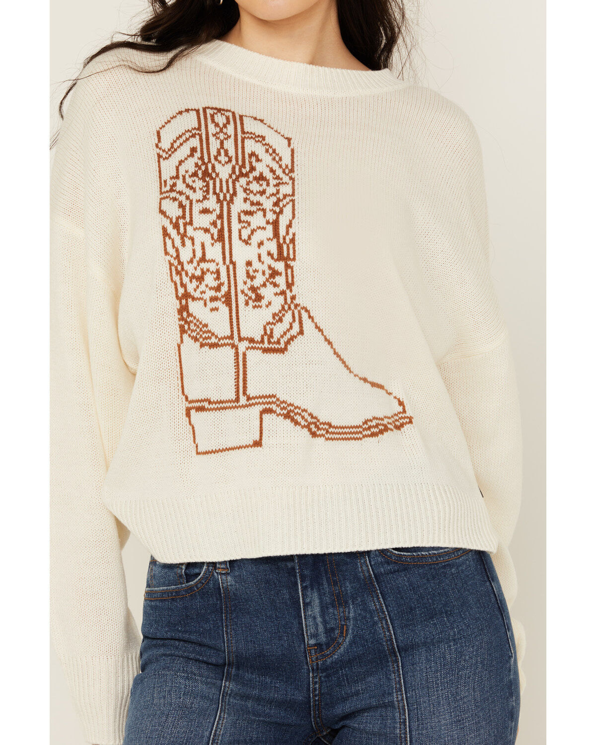 Wrangler Retro Women's Embroidered Boot Sweater