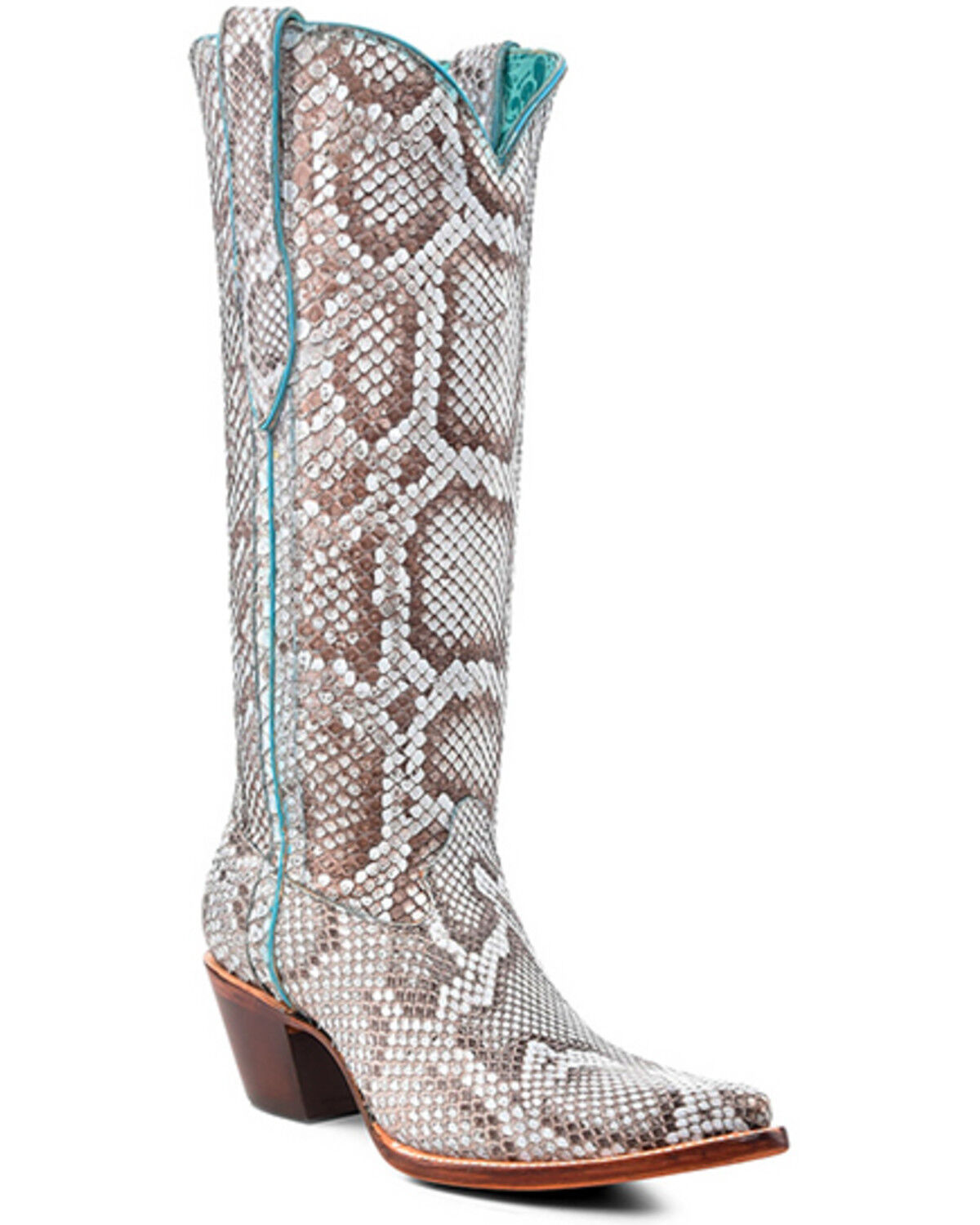 Corral Women's Exotic Python Tall Western Boots - Snip Toe