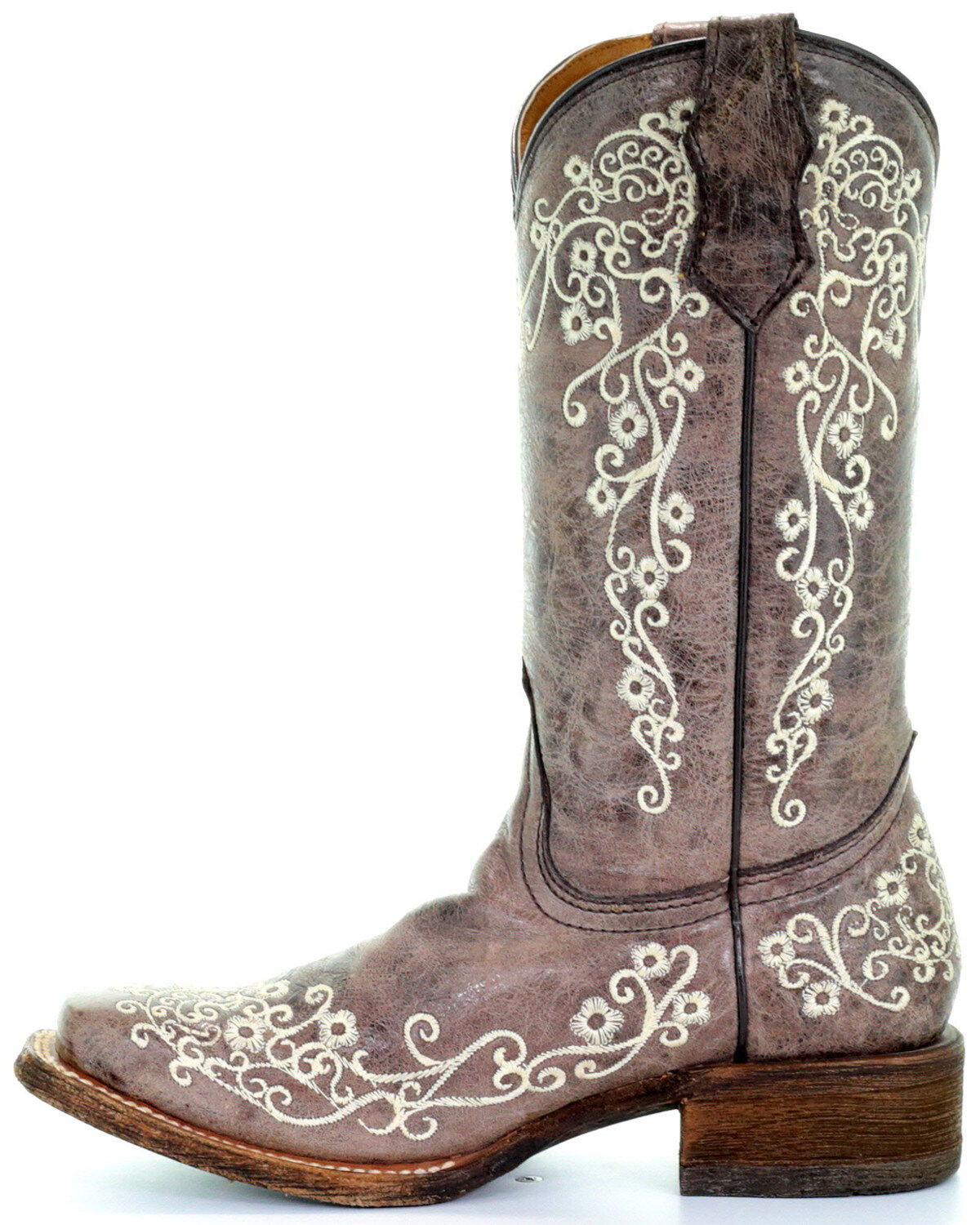 Corral Kids' Embroidered Square Toe Western Boots