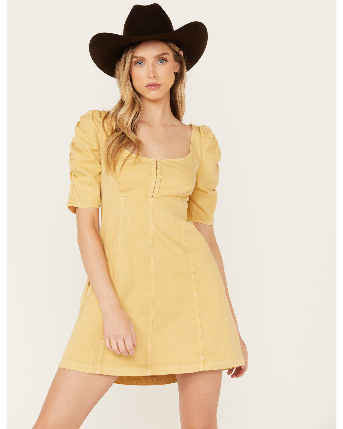 Free People Women's Cheyenne Denim Mini Dress