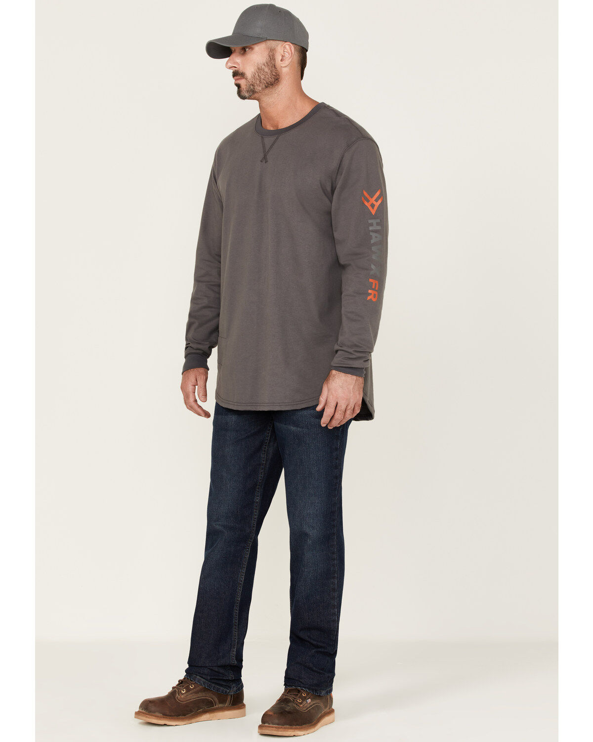 Hawx Men's FR Logo Long Sleeve Work T-Shirt