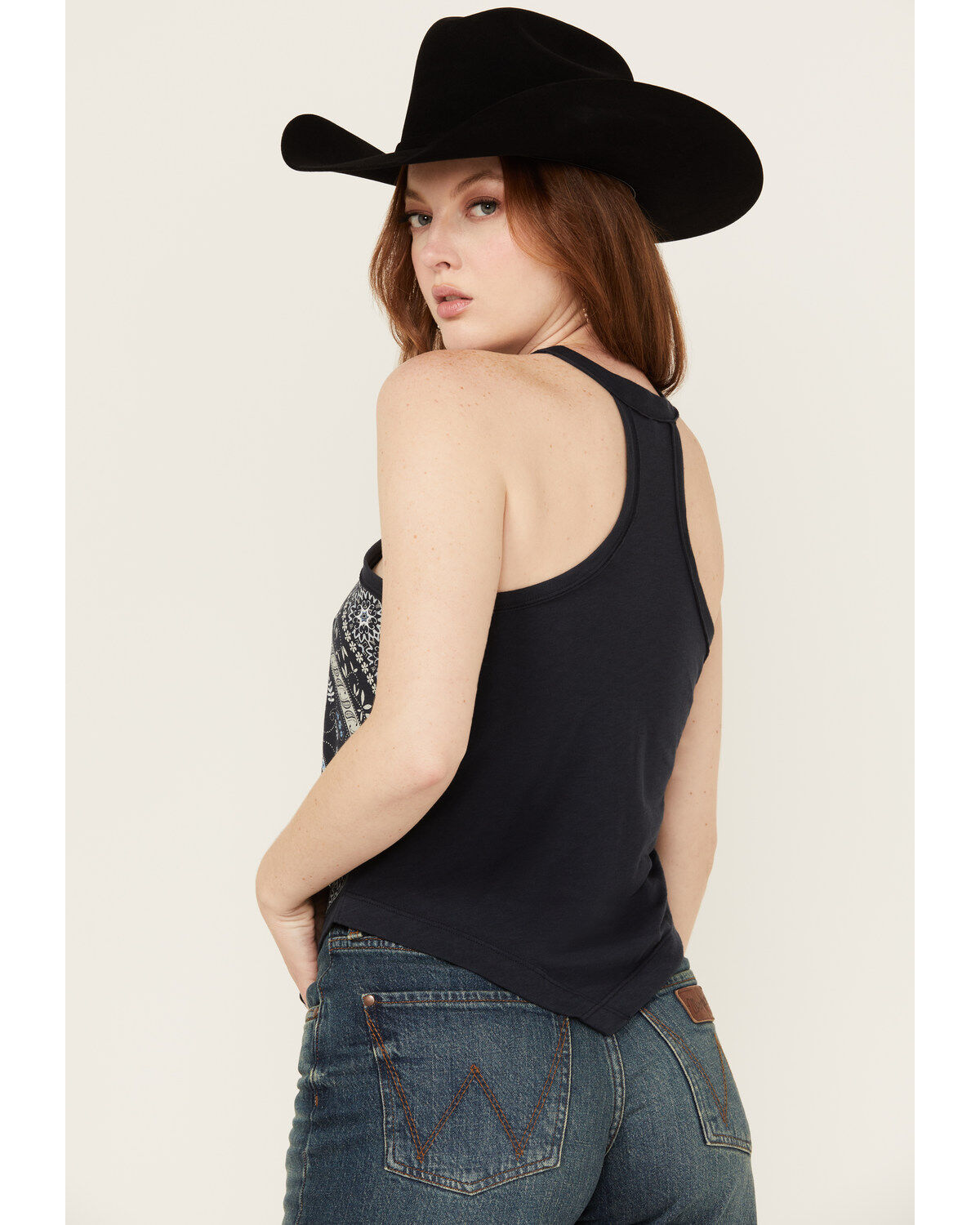 Shyanne Women's Bandana Print Halter Graphic Tank