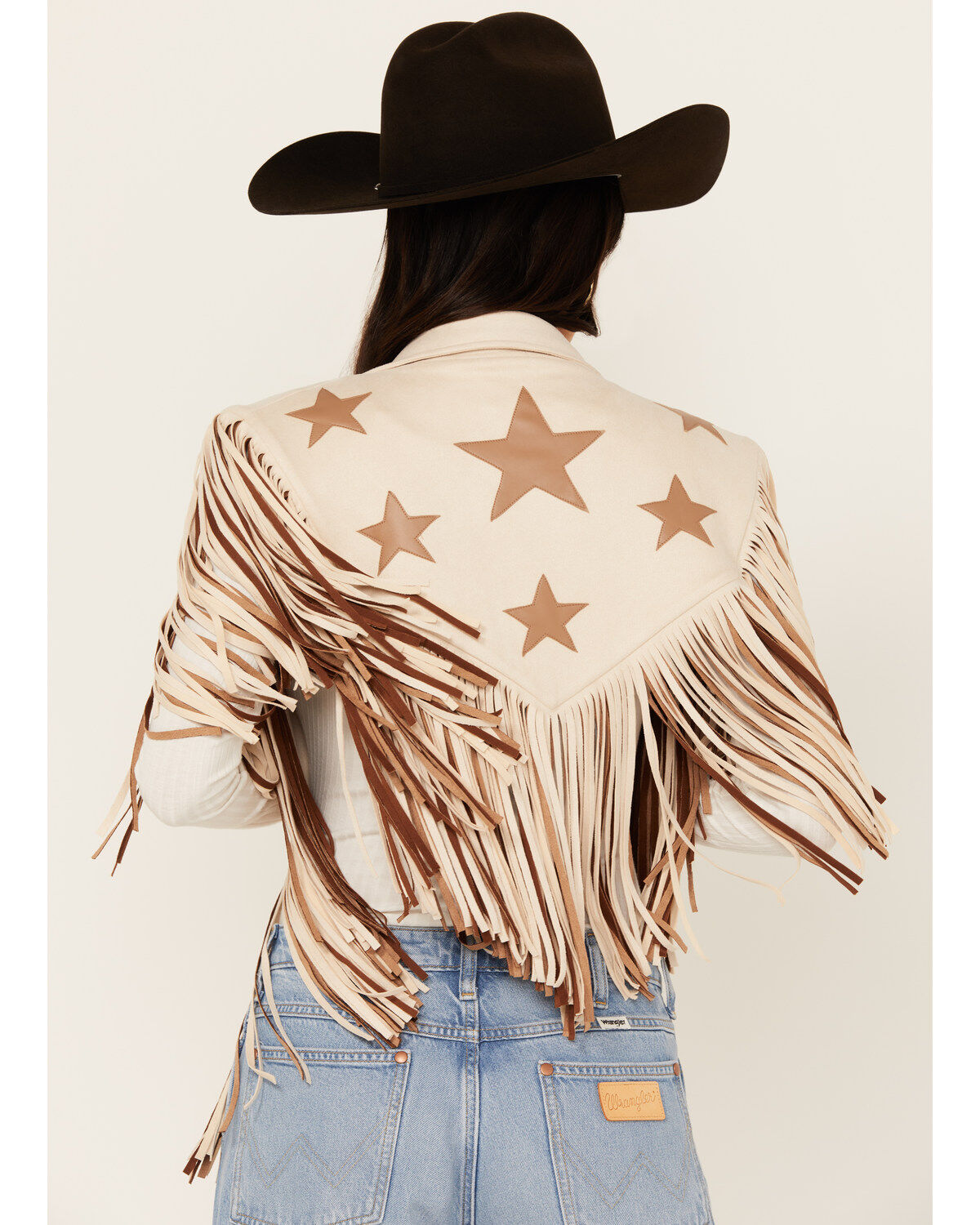 Saints & Hearts Women's Faux Suede Star Cape