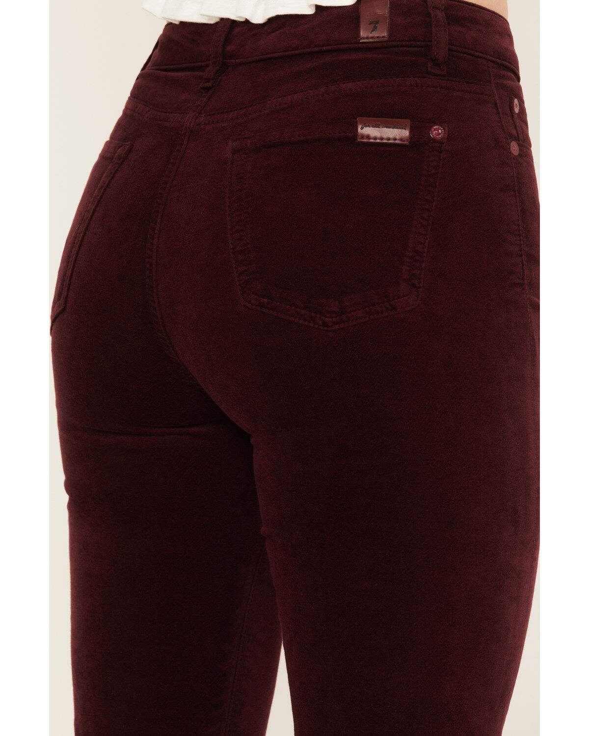 7 For All Mankind Women's High Rise Velvet Lisha Bootcut Jeans
