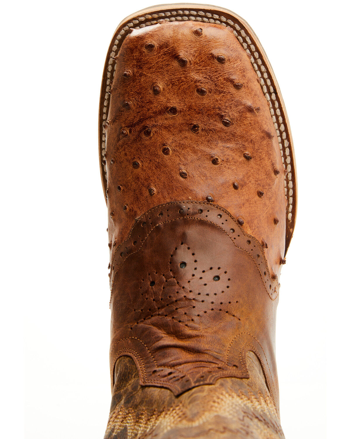 Dan Post Men's Exotic Full Quill Ostrich Western Boots - Broad Square Toe