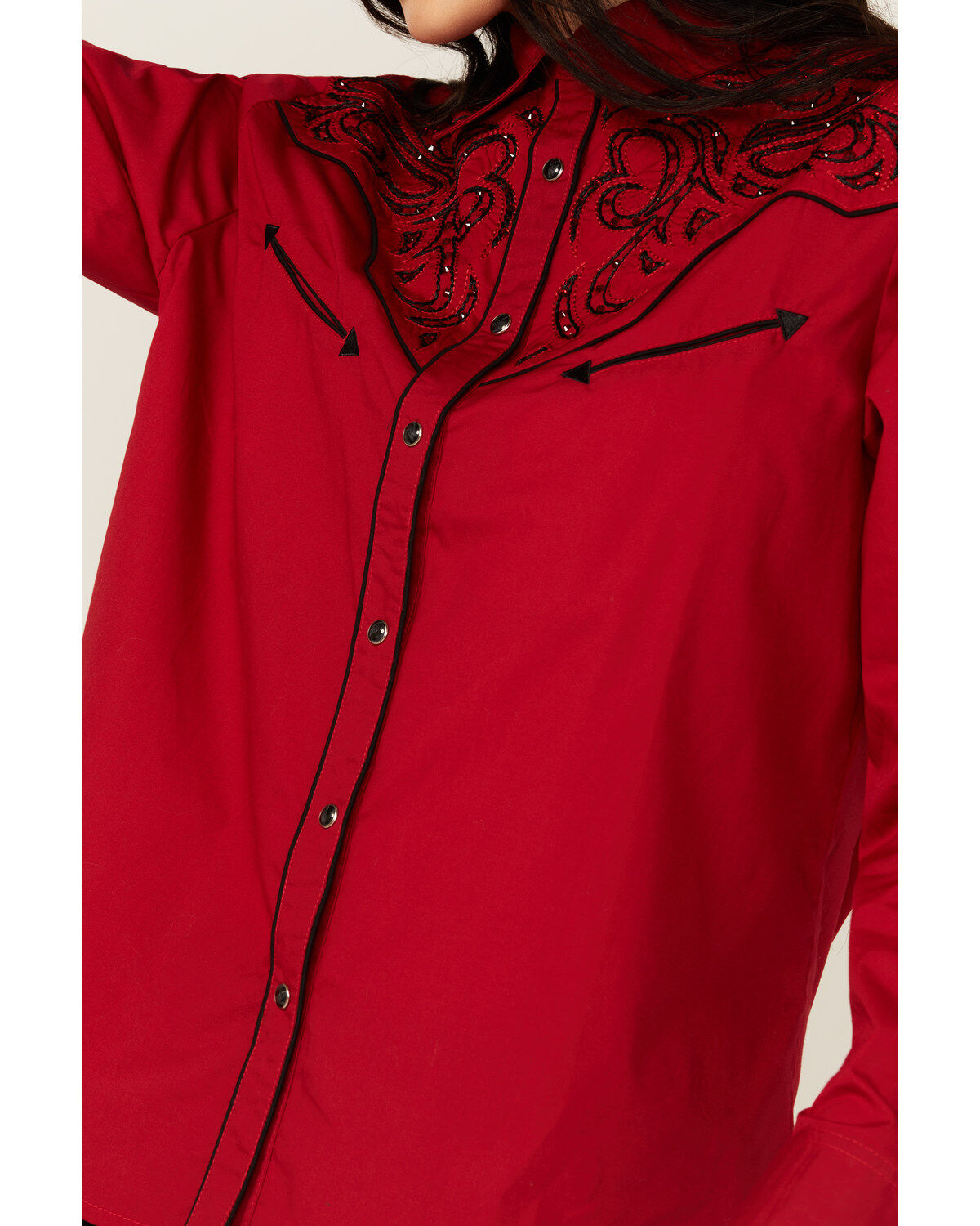 Avalon Women's Embroidered Long Sleeve Snap Western Shirt