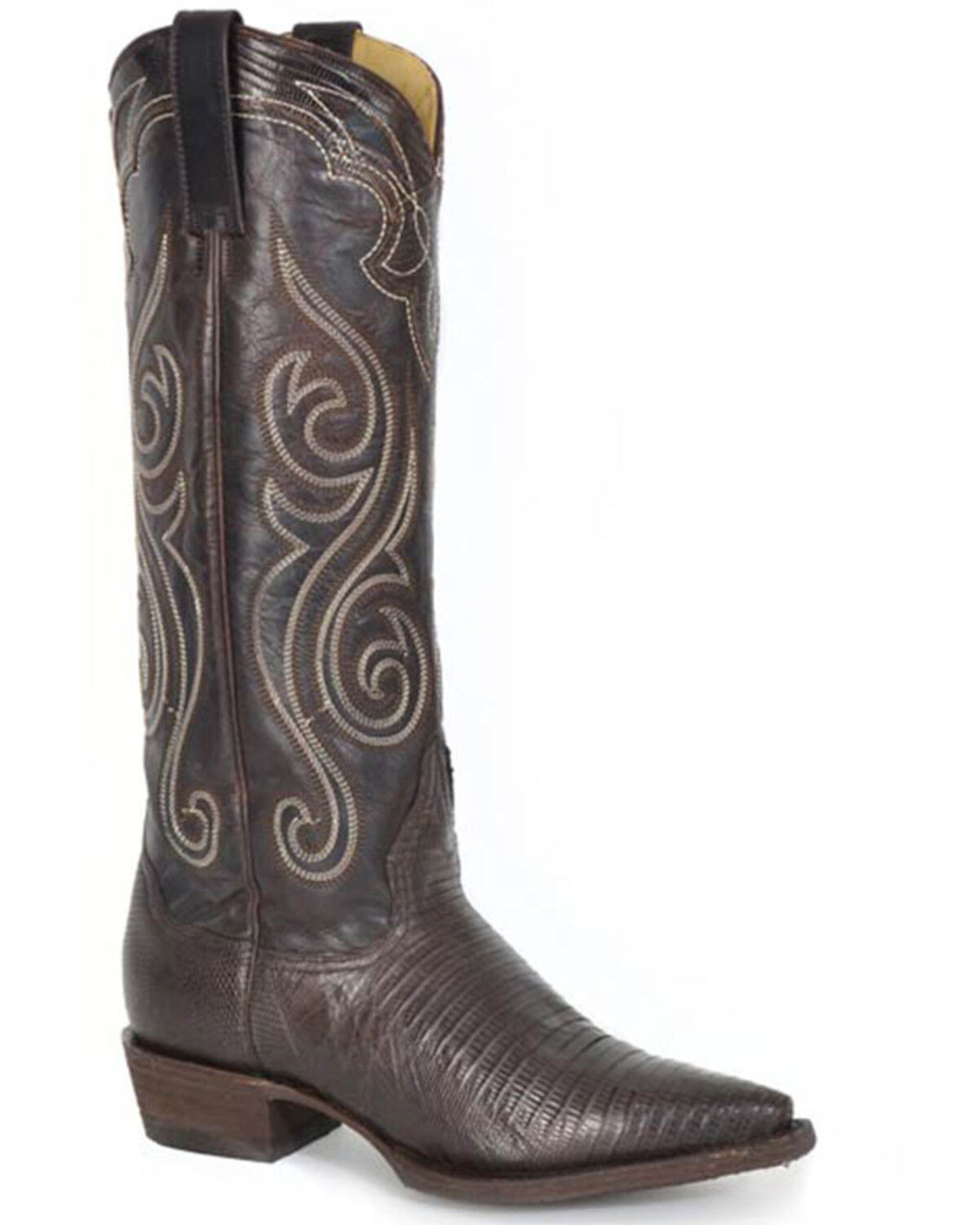 Stetson Women's Jane Exotic Lizard Tall Western Boots - Snip Toe