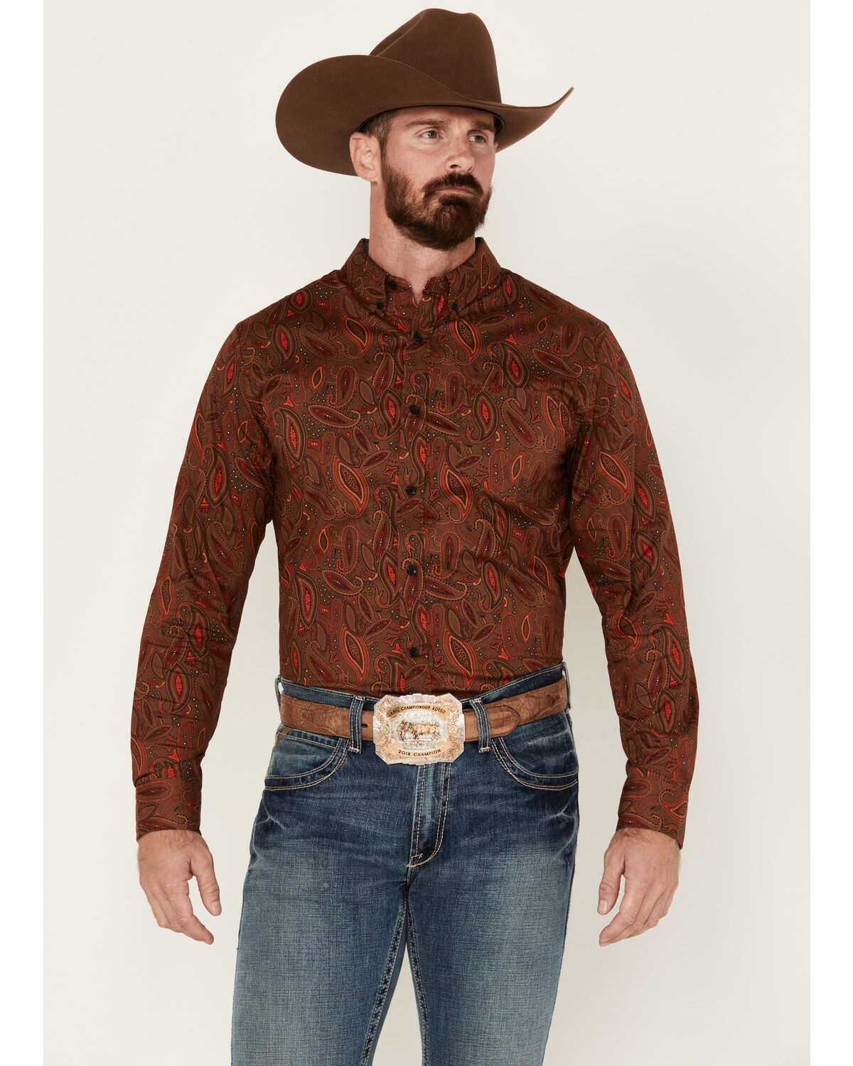 Cody James Tortuga Paisley Print Button Down Western Shirt - Big & Tall