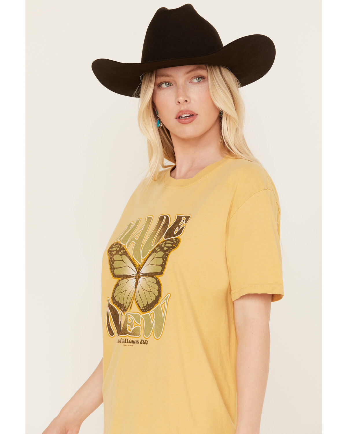 Kerusso Women's Made New Butterfly Graphic Tee