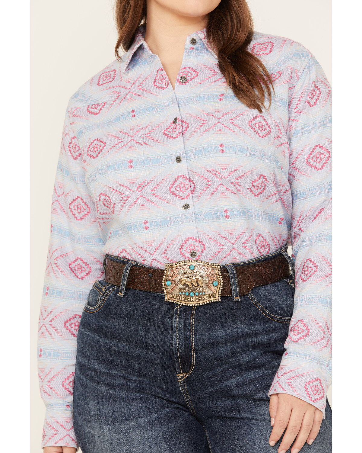 Ariat Women's R.E.A.L Billie Jean Southwestern Print Shirt - Plus