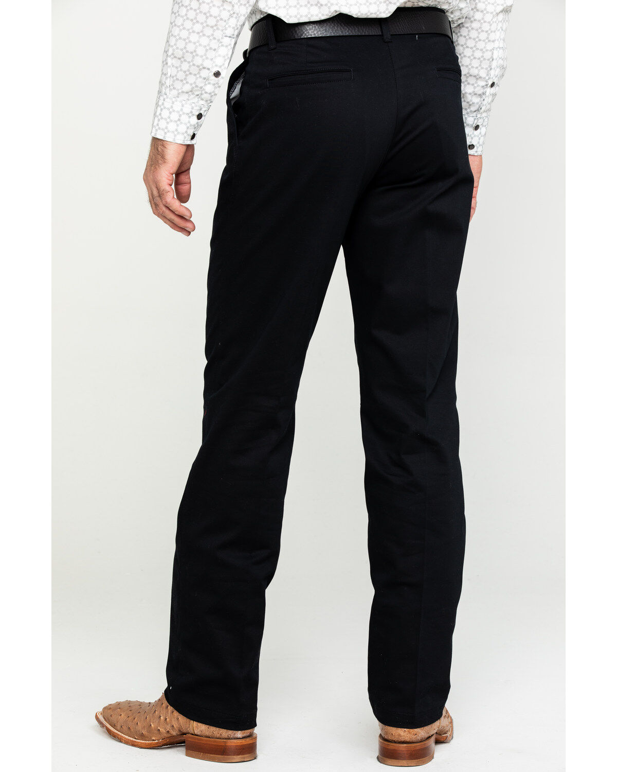 Wrangler Men's Black Casual Pleated Front Western Pants
