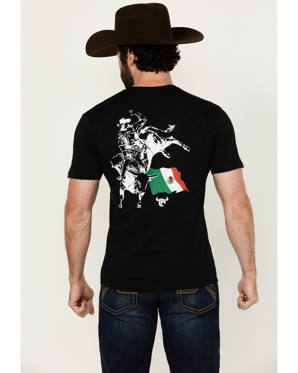 Cowboy Hardware Men's Mexico Flag Short Sleeve Graphic T-Shirt