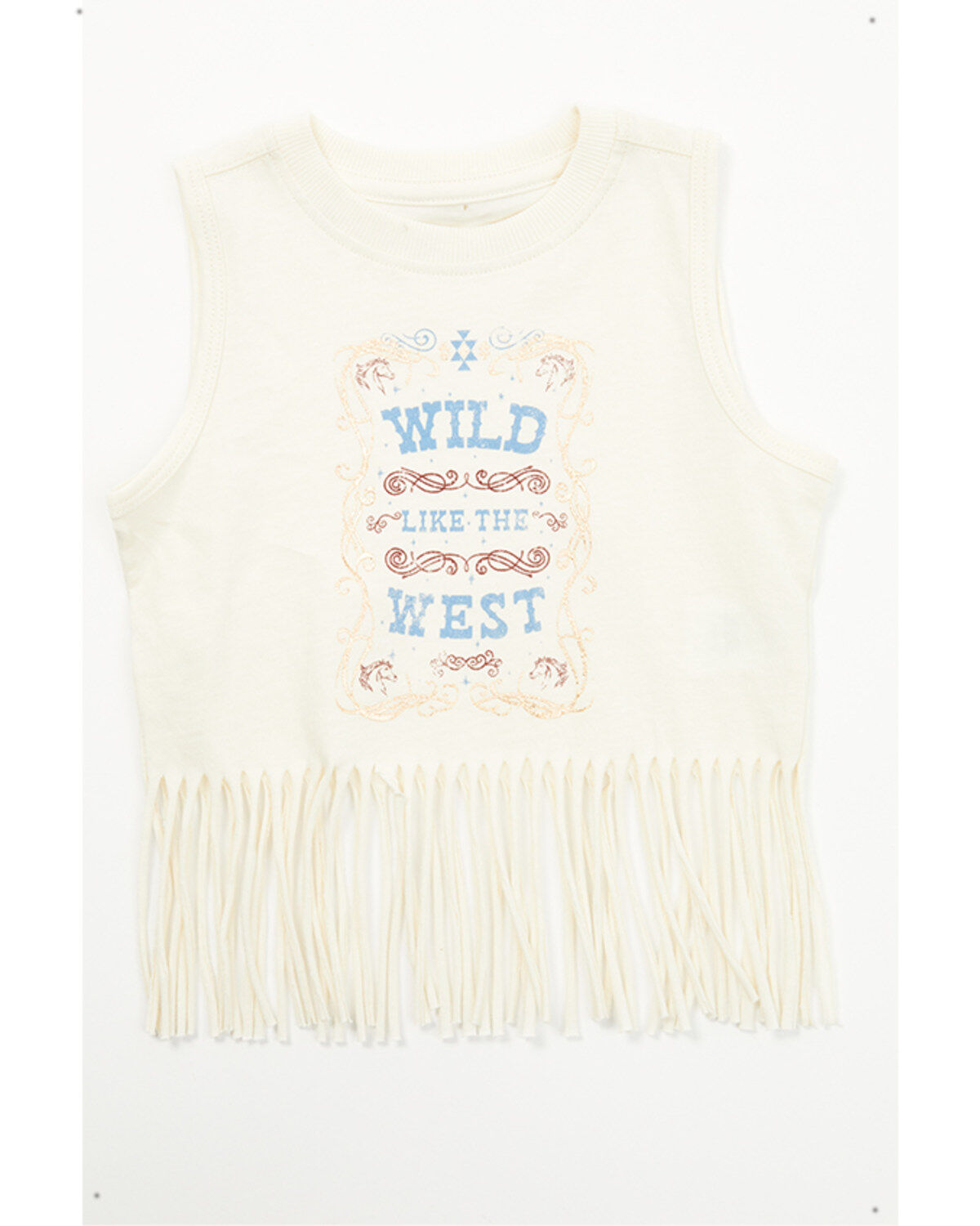 Shyanne Toddler Girls' Wild Like The West Fringe Graphic Tank Top