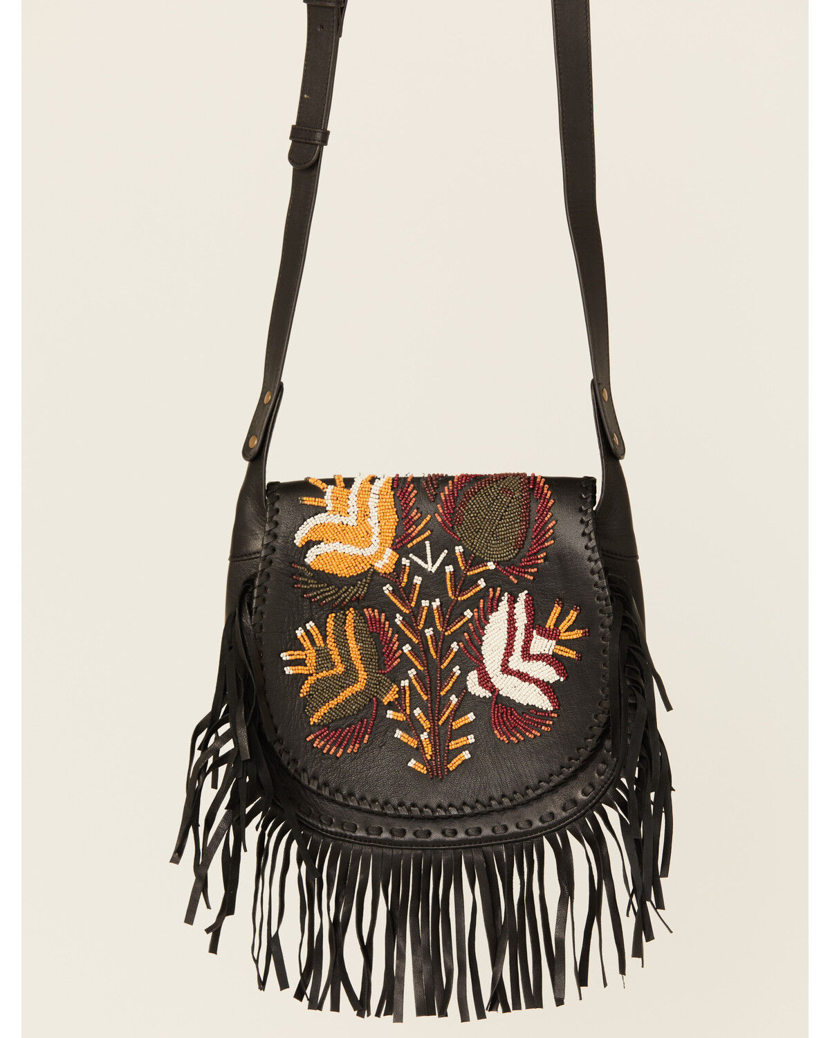 Shyanne Women's Rosalind Floral Beaded Leather Crossbody