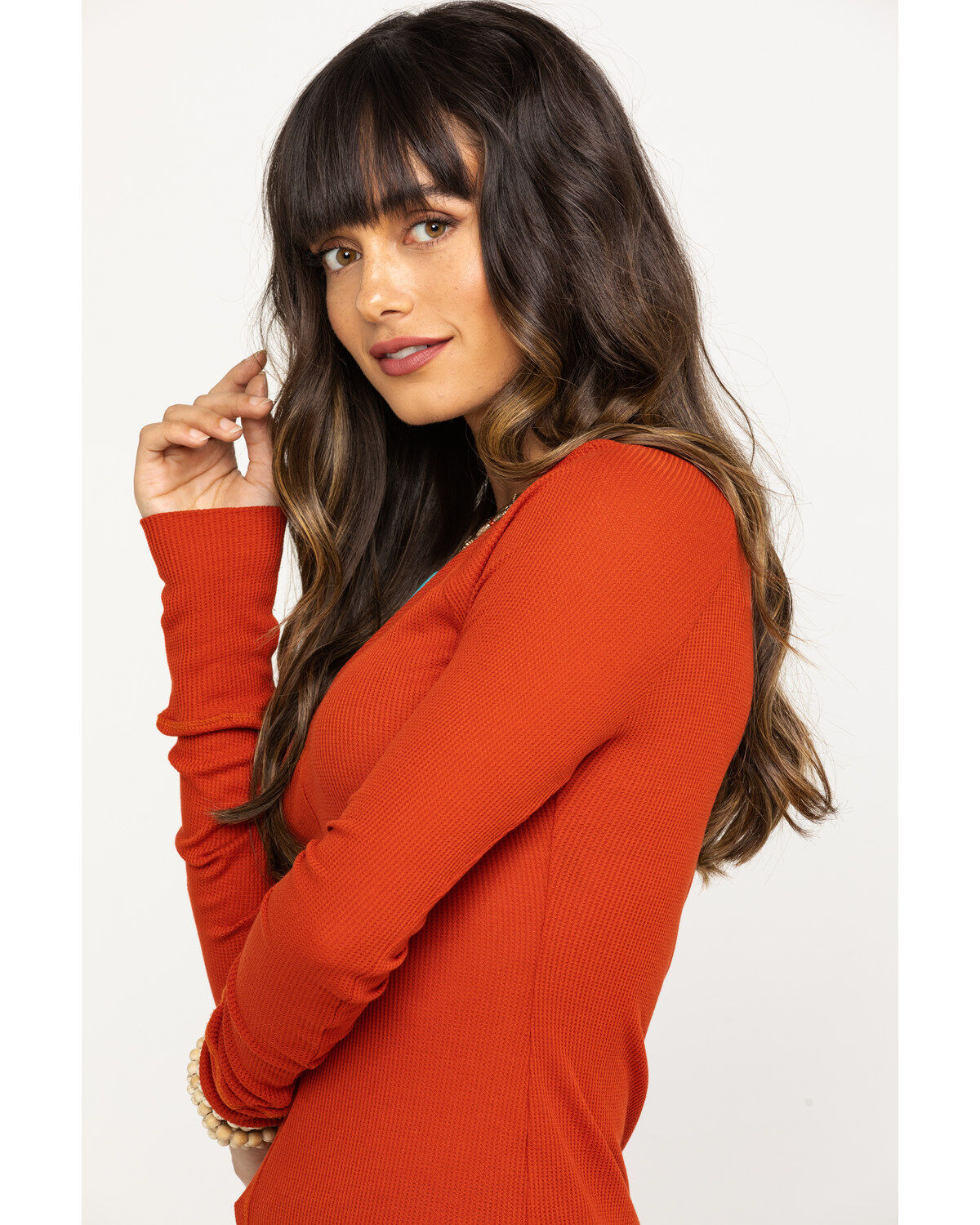 Red Label by Panhandle Women's Waffle Knit Top