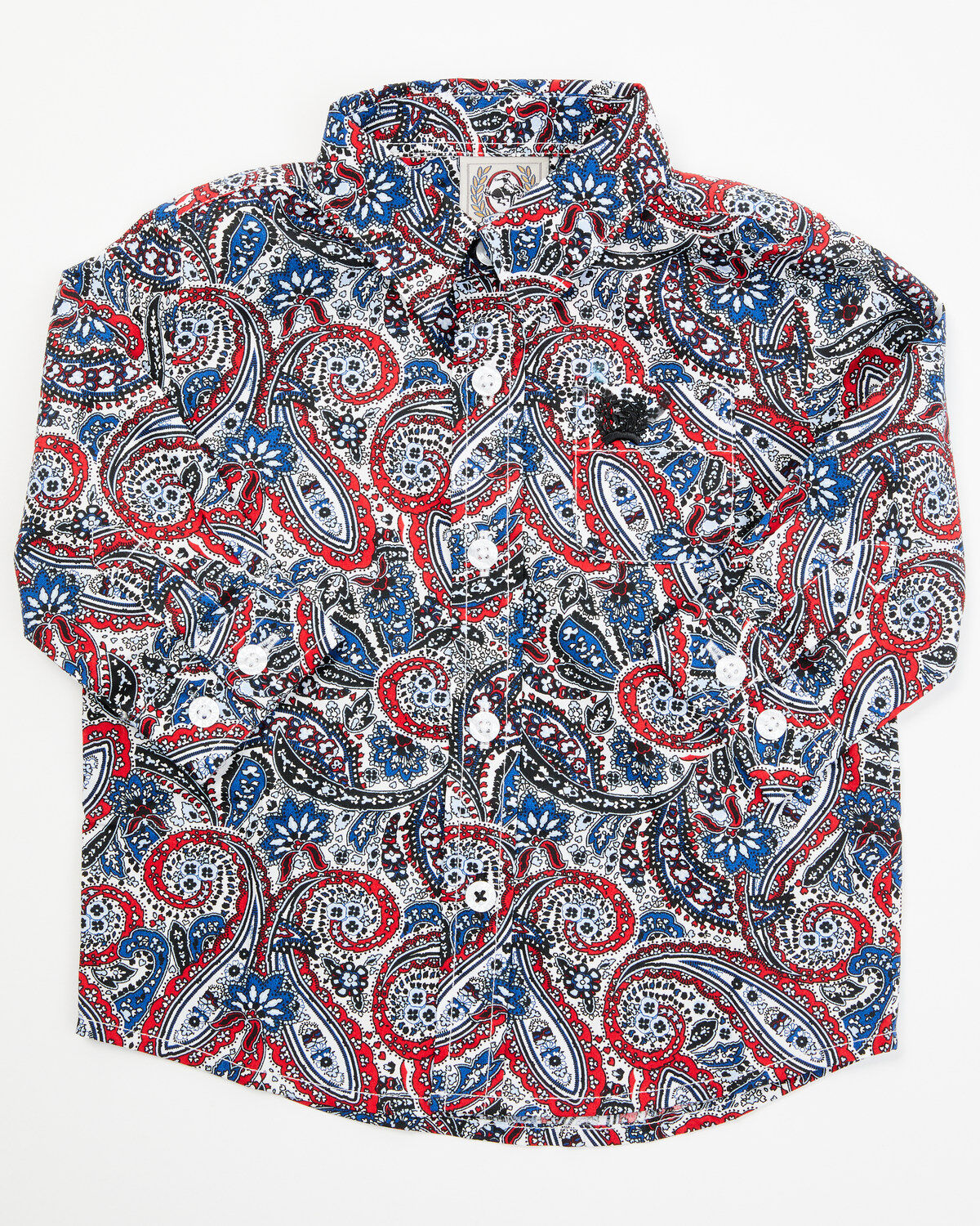 Cinch Infant Boys' Paisley Print Long Sleeve Button-Down Western Shirt